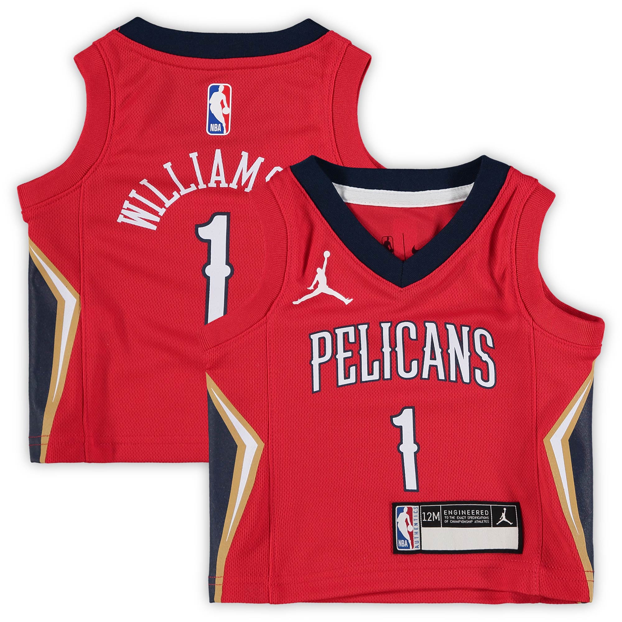 Zion Williamson New Orleans Pelicans Jordans Brand Infant 2020/21 Jersey - Statement Edition - Red - vstockx