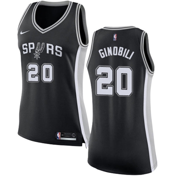Women's San Antonio Spurs Manu Ginobili Icon Edition Jersey - Black - vstockx