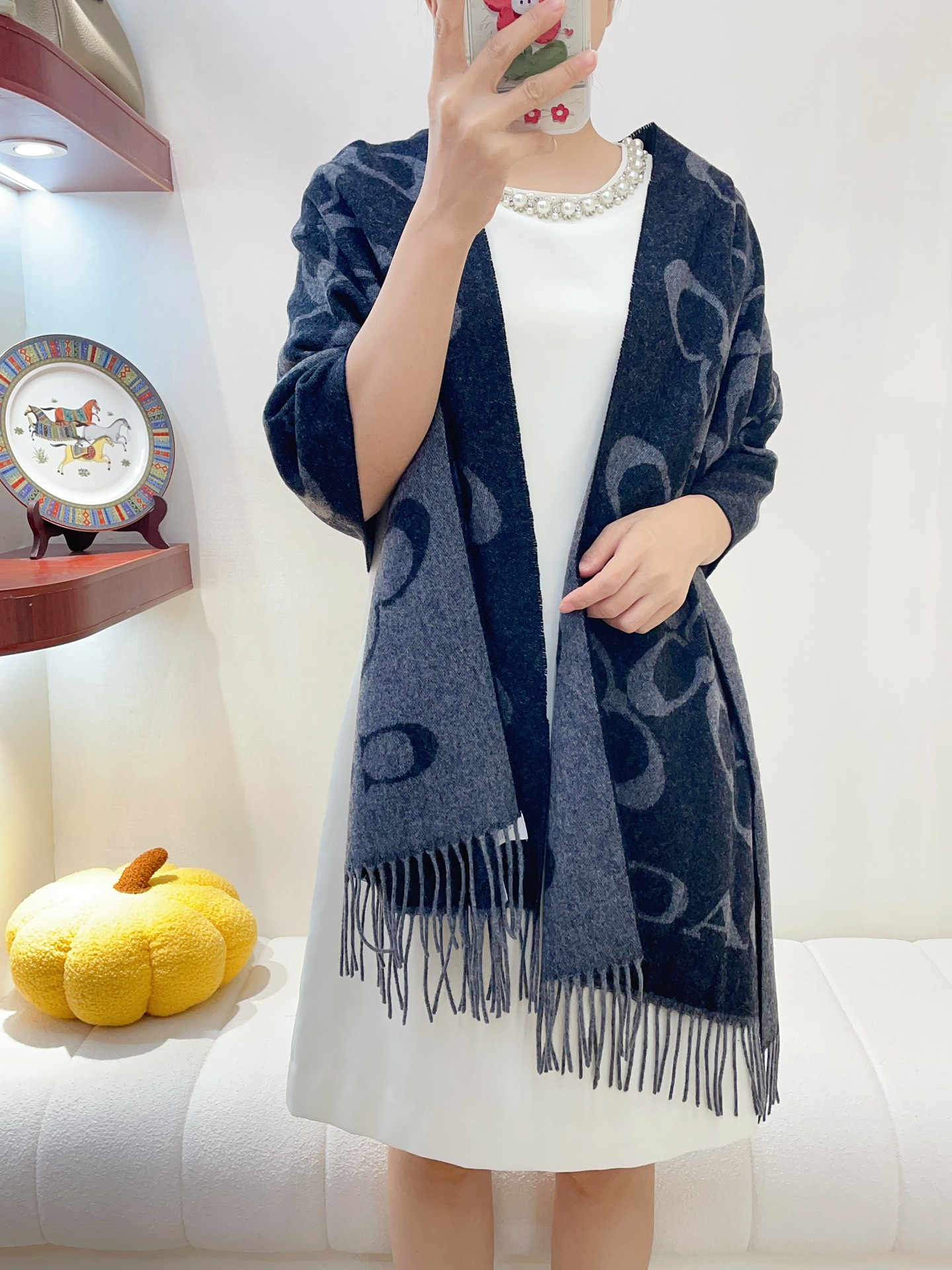 Streetwear Scarf COACH 328770 SIZE:195×53cm - vstockx