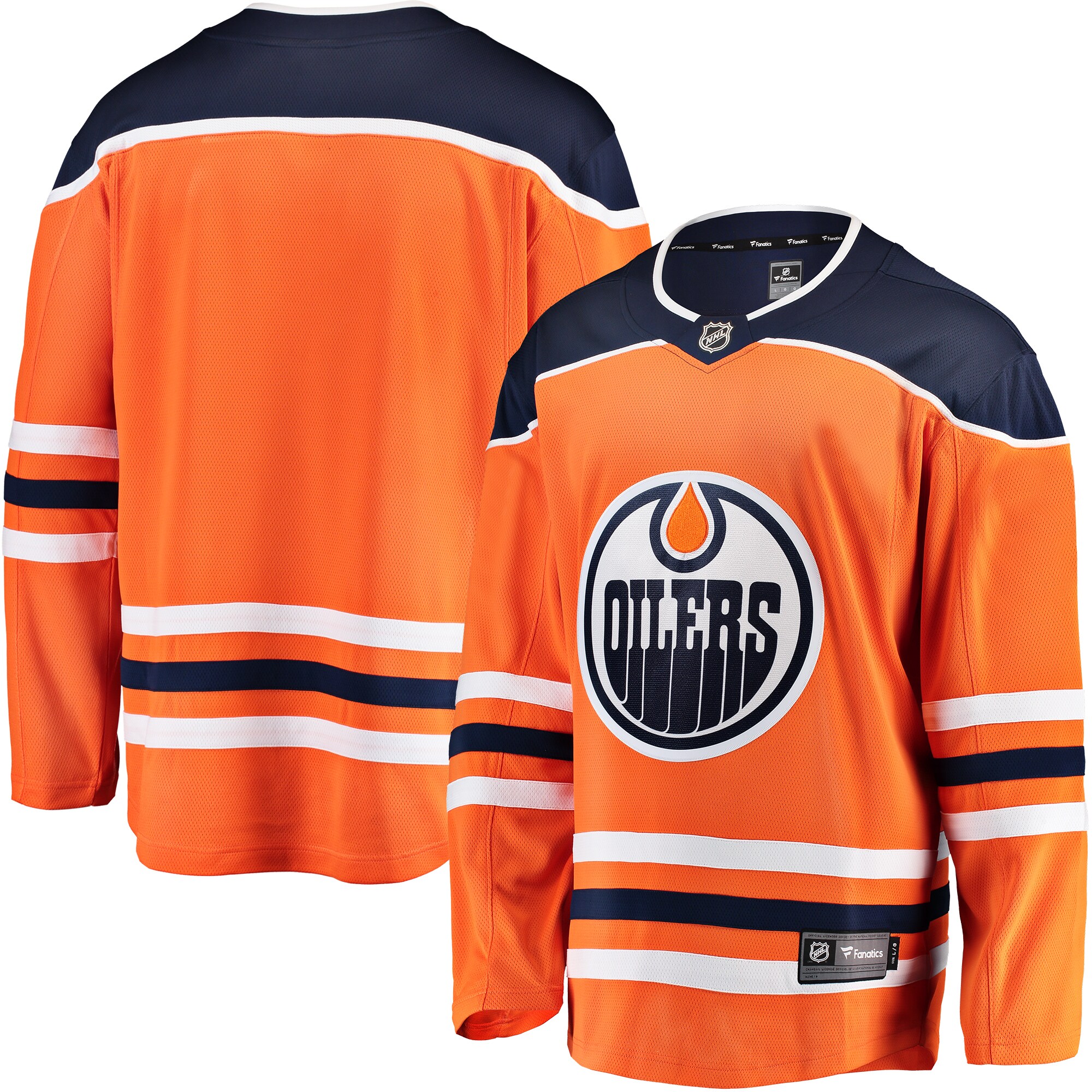 Edmonton Oilers Fanatics Branded Breakaway Home Jersey - Orange - vstockx