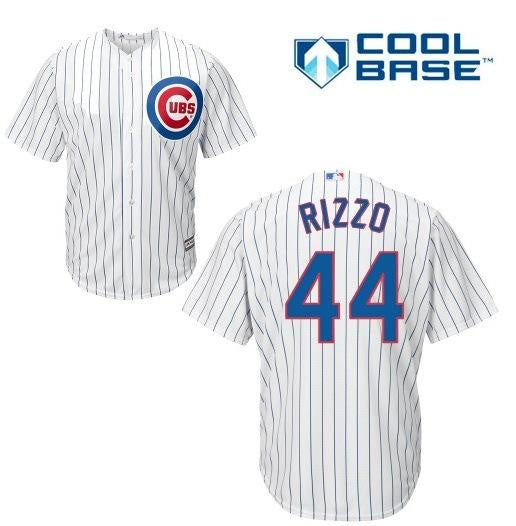 Men's Chicago Cubs Anthony Rizzo Majestic White Cool Base Player Jersey - vstockx