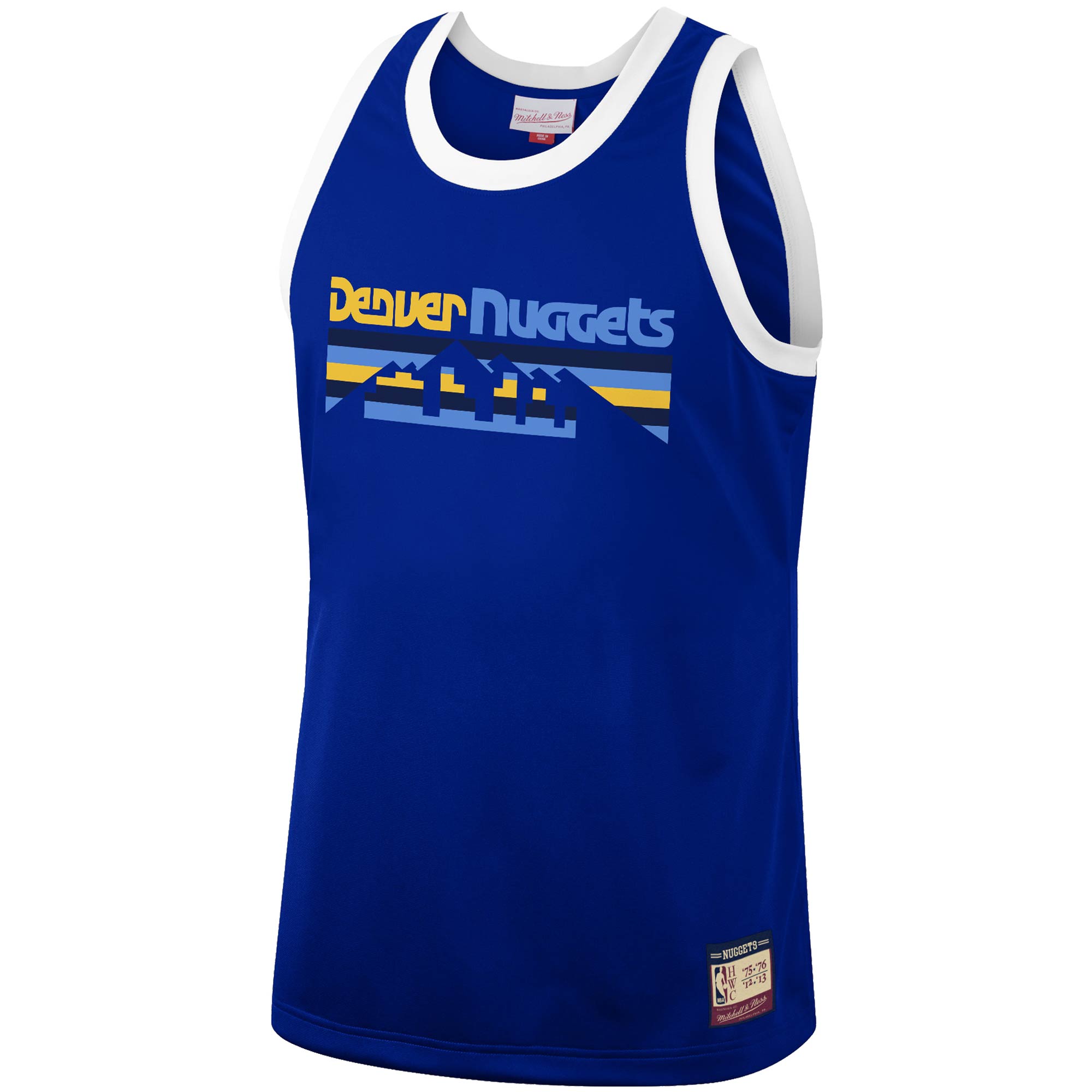 Denver Nuggets Mitchell & Ness Hardwood Classics Team Heritage Fashion Jersey - Royal - vstockx