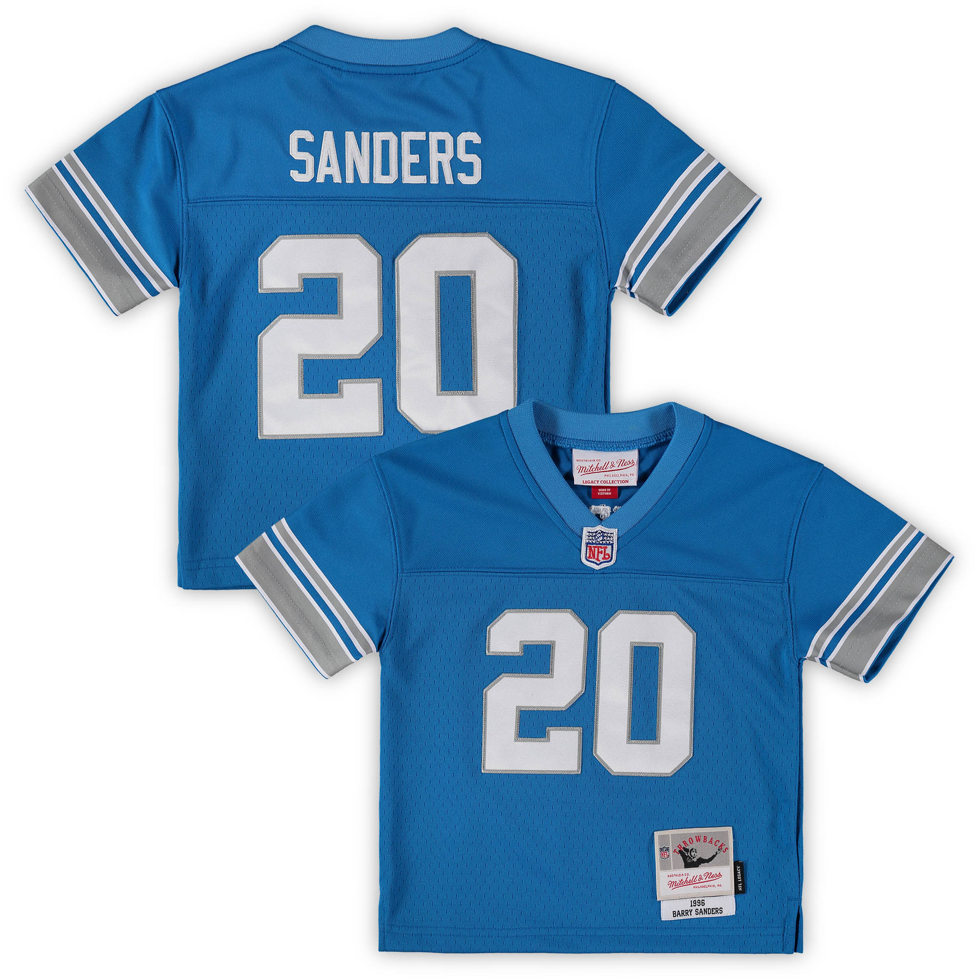 Barry Sanders Detroit Lions Mitchell & Ness Toddler 1996 Retired Legacy Jersey - Blue - vstockx