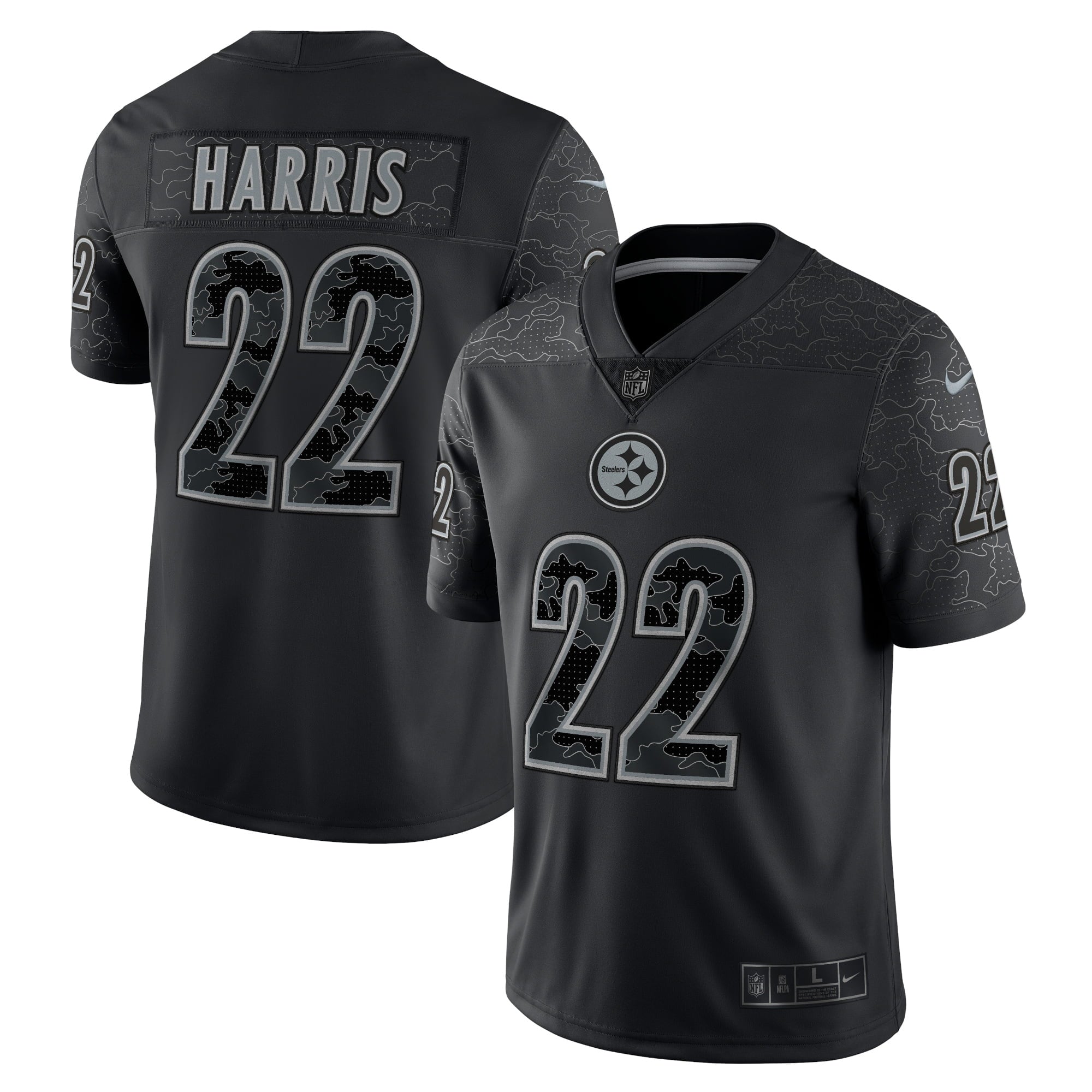 Men's Nike Najee Harris Black Pittsburgh Steelers RFLCTV Limited Jersey - vstockx