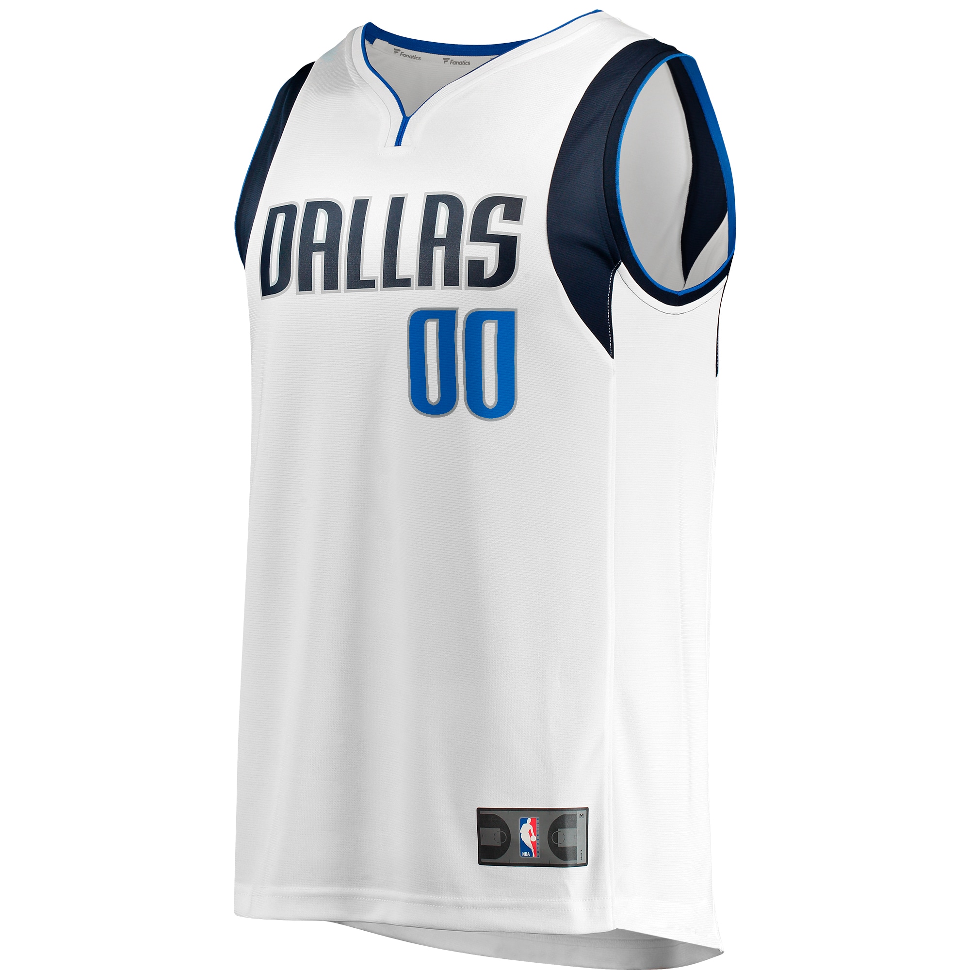 Dallas Mavericks Fanatics Branded Fast Break Custom Replica Jersey - Association Edition - White - vstockx