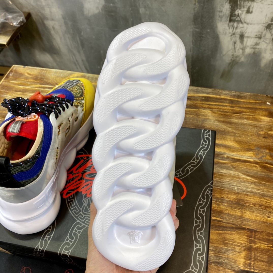 Versace Chain Reaction Multi-Color Rubber Suede - vstockx