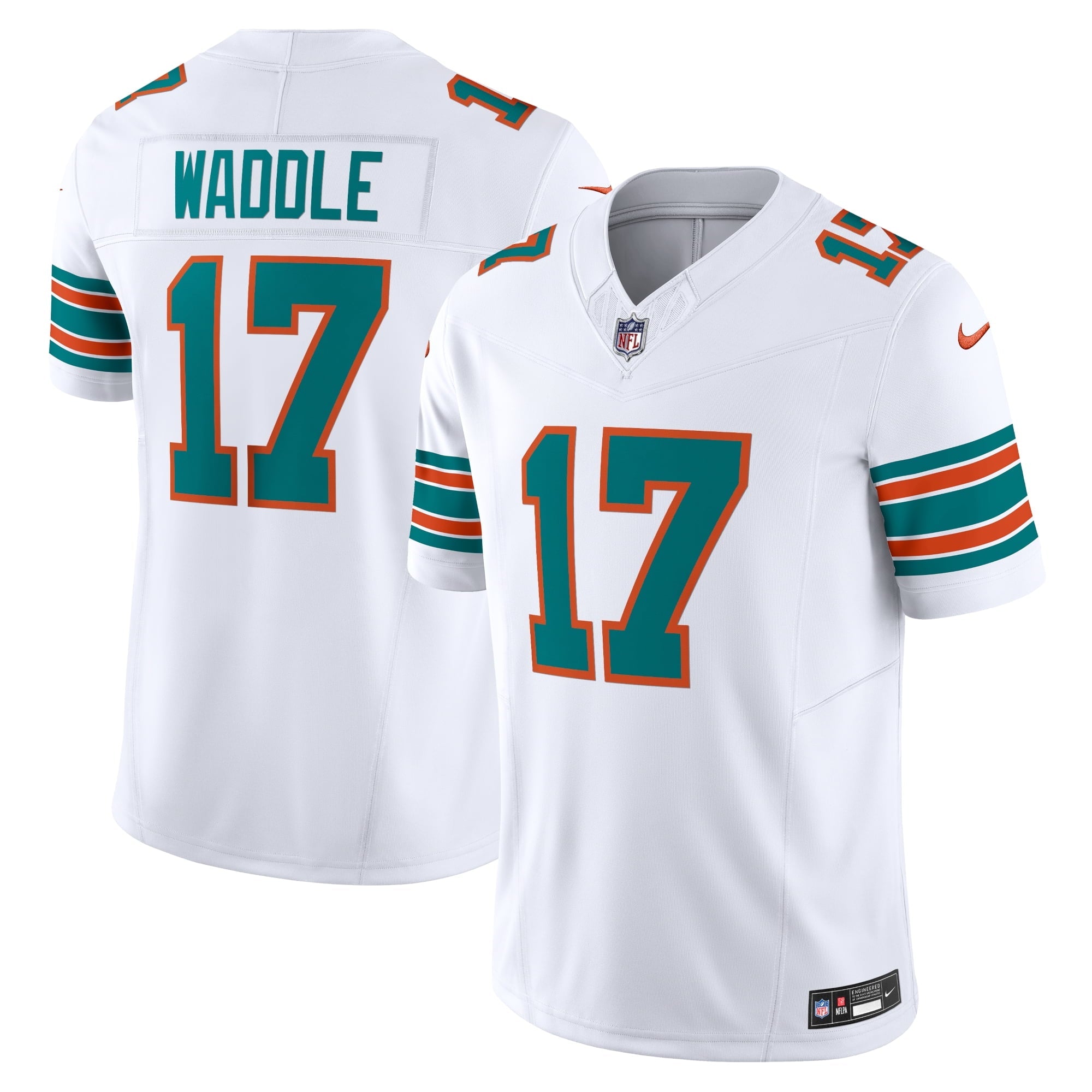 Men's Nike Jaylen Waddle White Miami Dolphins Alternate Vapor F.U.S.E. Limited Jersey - vstockx