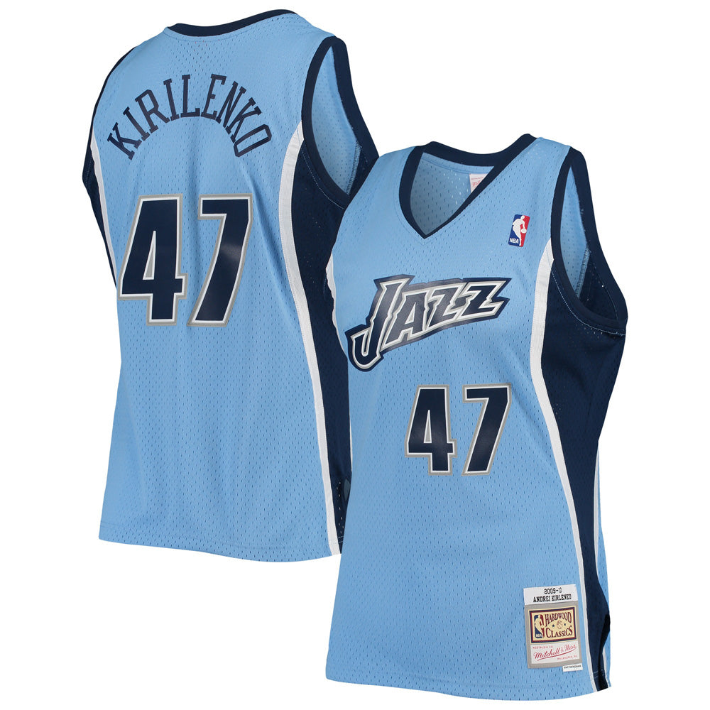 Youth Utah Jazz Andrei Kirilenko 2009-10 Hardwood Classics Jersey - Powder Blue - vstockx