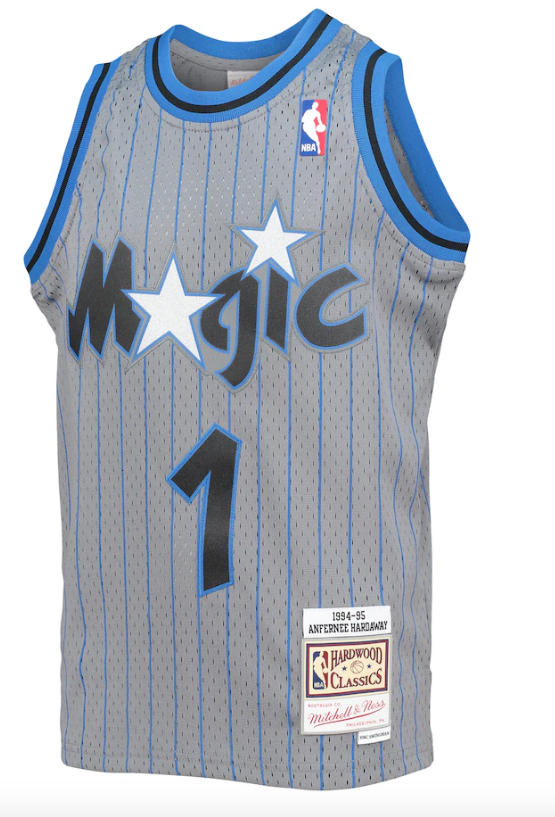 Men's Penny Hardaway Orlando Magic Mitchell & Ness 1994-95 Hardwood Classics Reload 2.0 Jersey Gray - vstockx