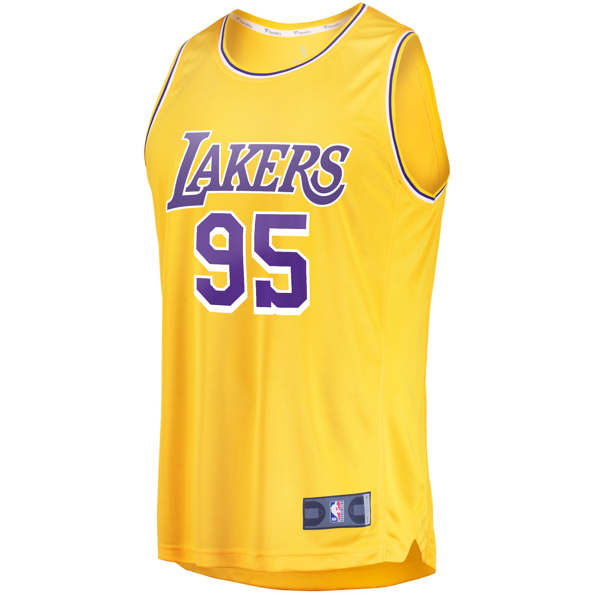 Juan Toscano-Anderson Los Angeles Lakers Fanatics Branded Fast Break Replica Jersey - Icon Edition - Gold - vstockx