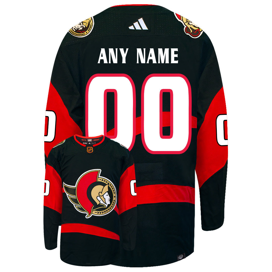 Customizable Ottawa Senators Adidas 2022 Primegreen Reverse Retro Authentic NHL Hockey Jersey - vstockx