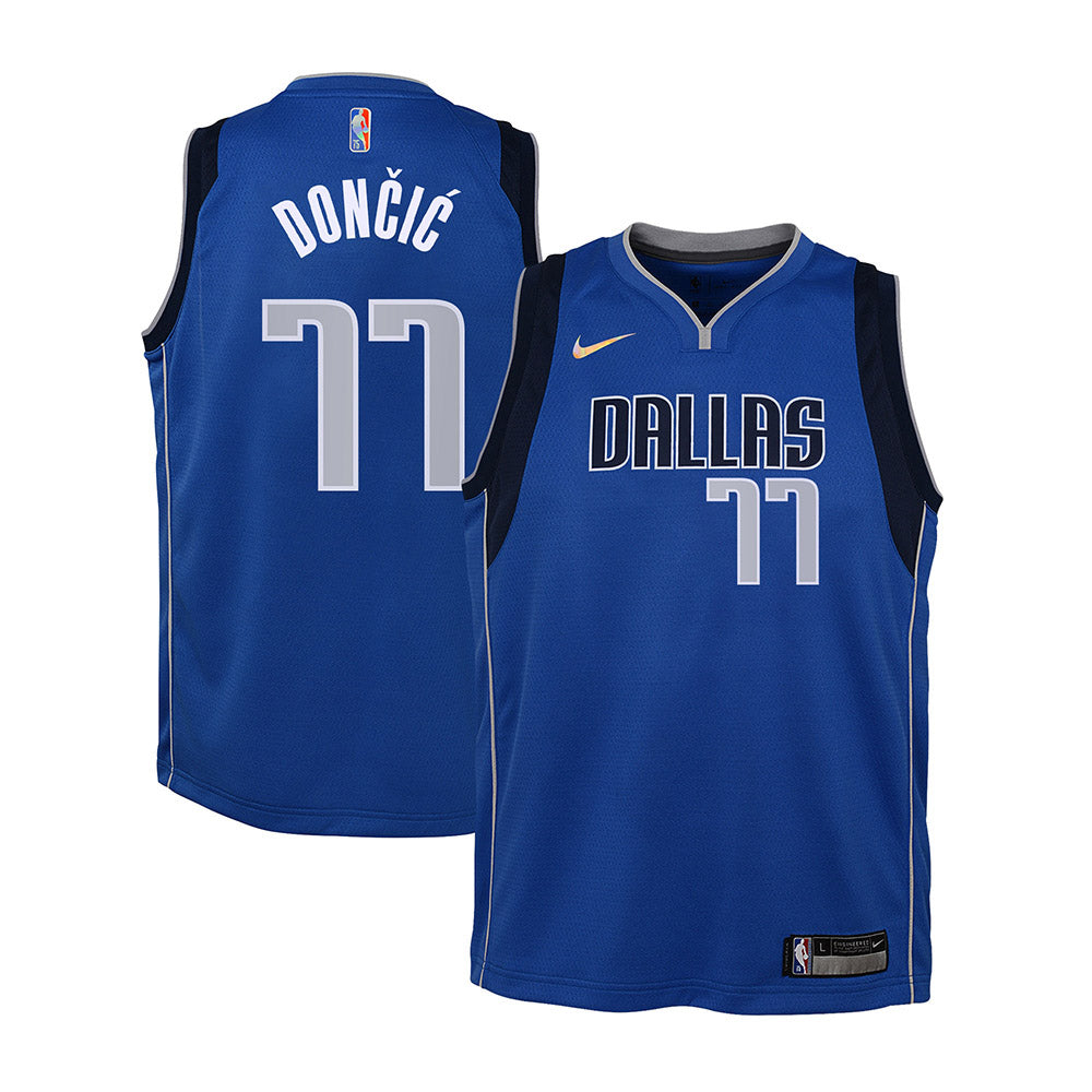 Youth Dallas Mavericks Luka Doncic Icon Edition Jersey - Blue - vstockx