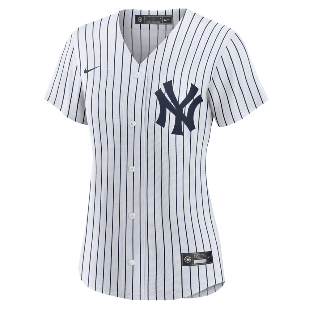 Women's New York Yankees Derek Jeter Home Player Name Jersey - White/Navy - vstockx