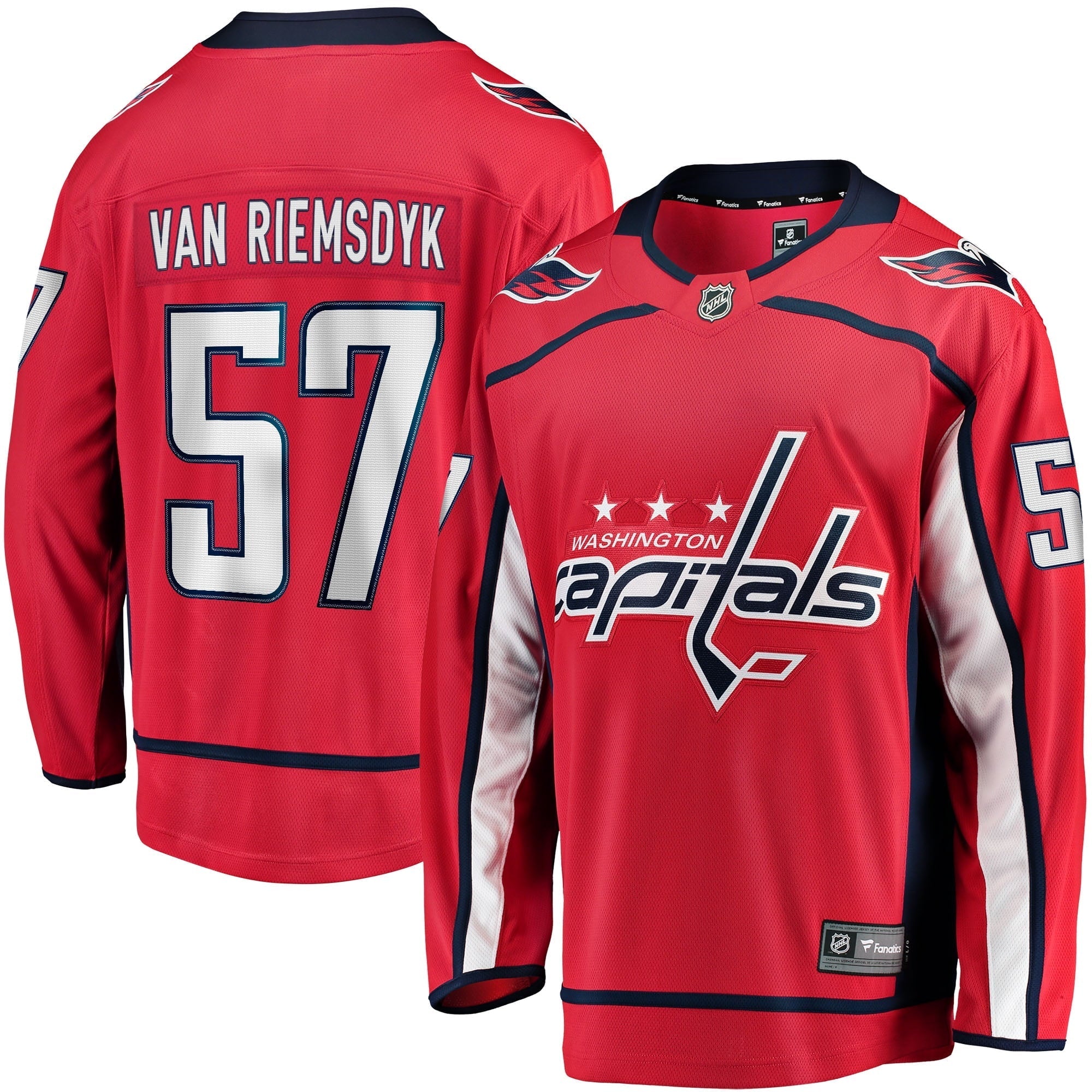 Men's Fanatics Branded Trevor van Riemsdyk Red Washington Capitals Home Breakaway Jersey - vstockx
