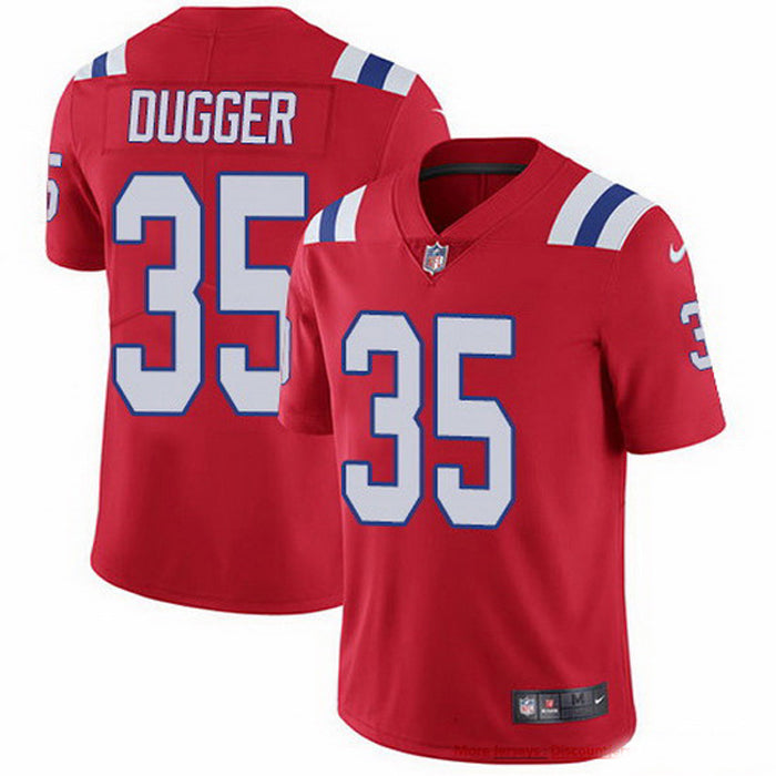 Youth New England Patriots Kyle Dugger Vapor Jersey - Red - vstockx