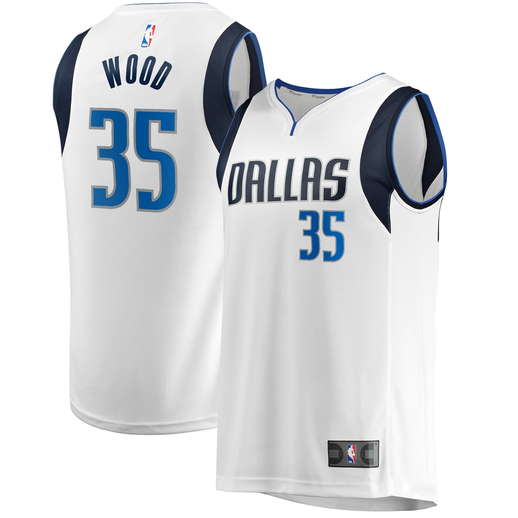 Men's Fanatics Branded Christian Wood White Dallas Mavericks Fast Break Player Jersey - Association Edition - vstockx
