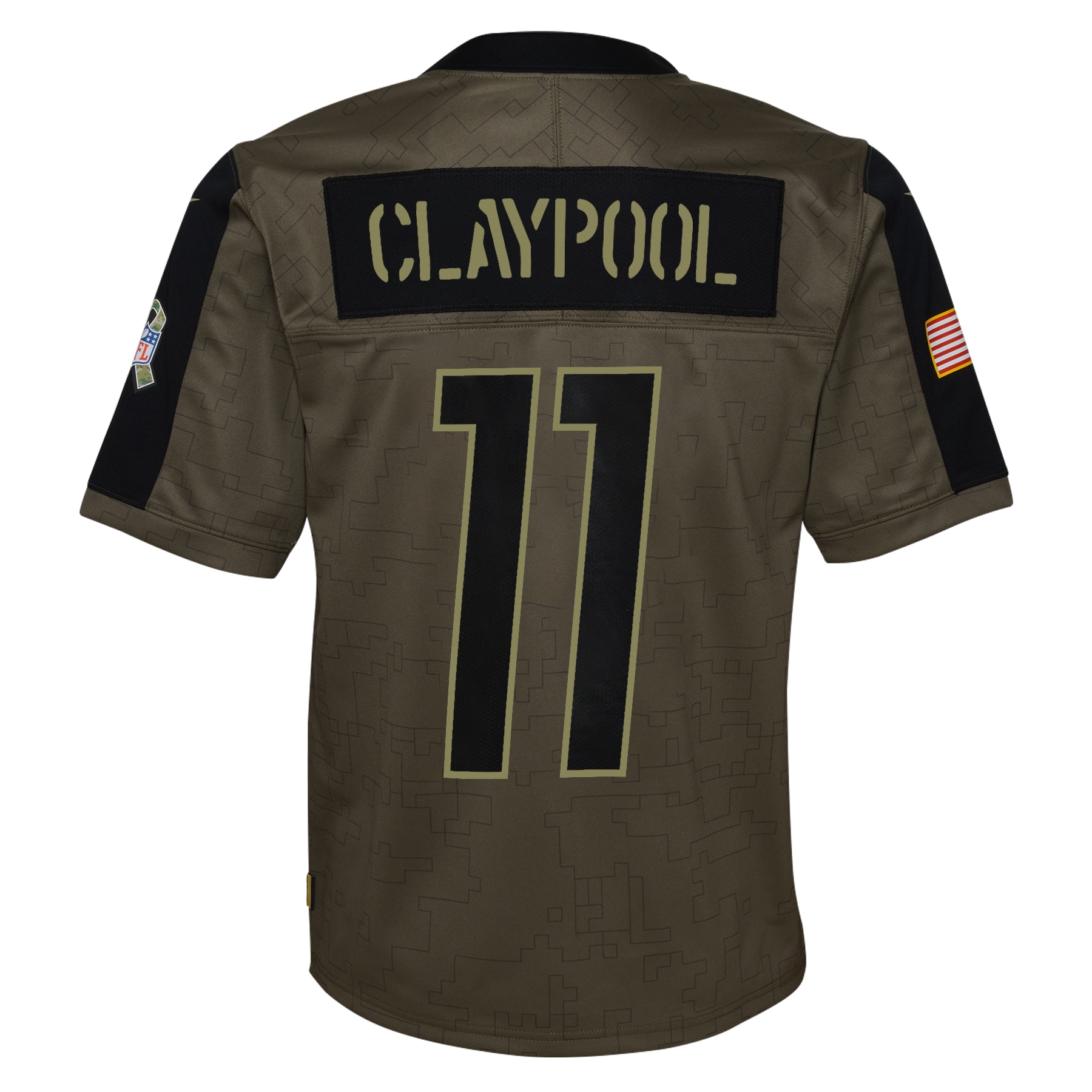 Chase Claypool Pittsburgh Steelers Nike Youth 2021 Salute To Service Game Jersey - Olive - vstockx