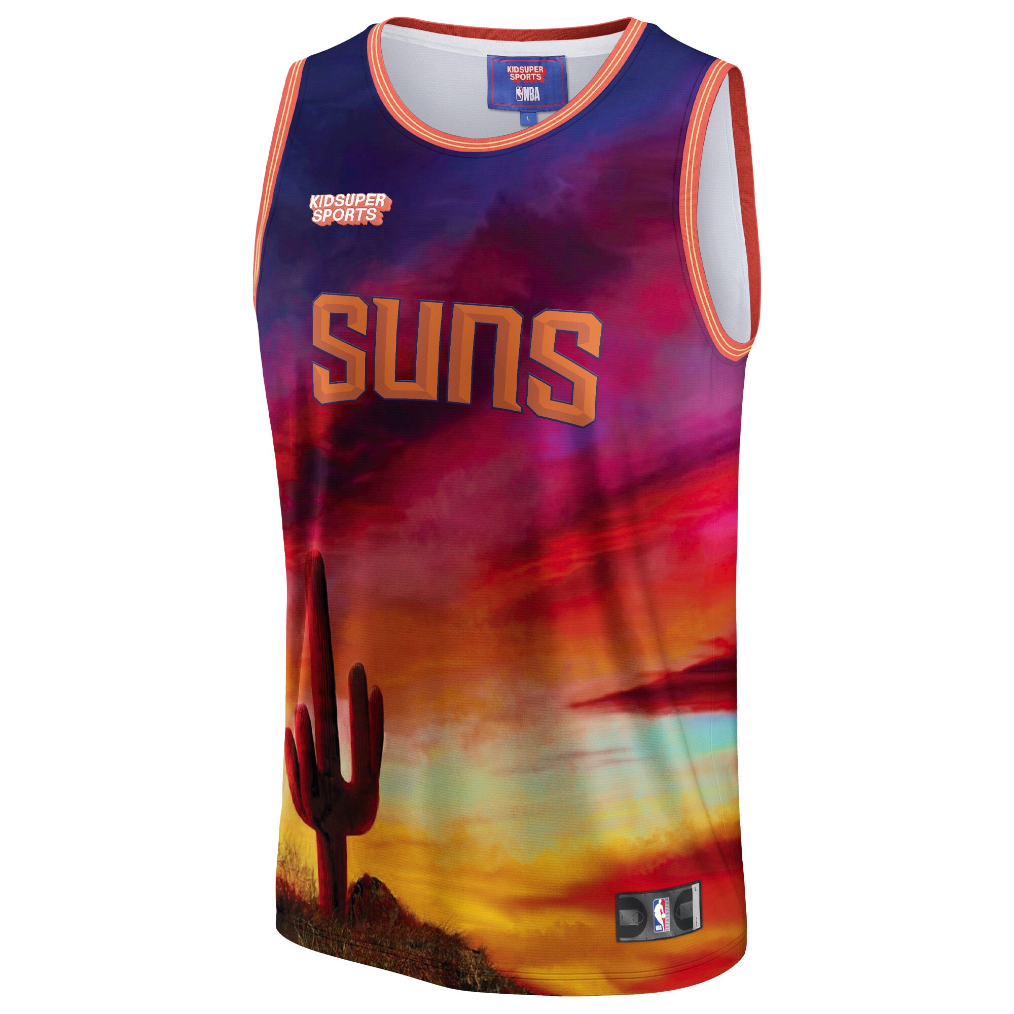 Phoenix Suns NBA & KidSuper Studios by Fanatics Unisex Hometown Jersey - Red - vstockx