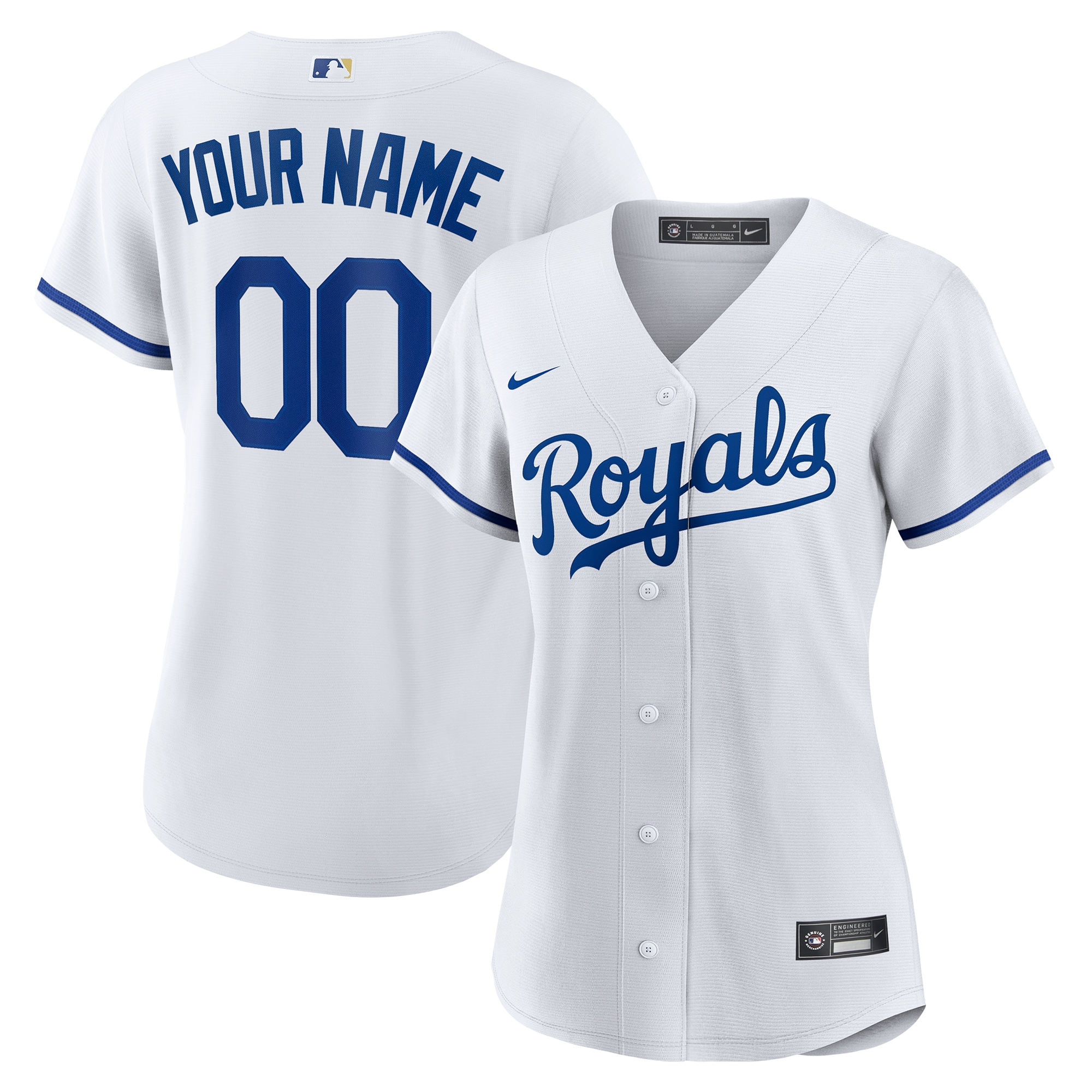 Kansas City Royals Nike Women's Replica Custom Jersey - White - vstockx