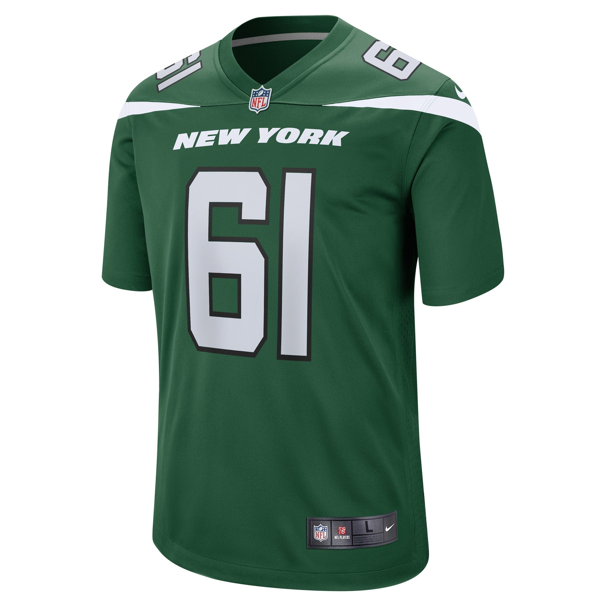 Men's Nike Max Mitchell Gotham Green New York Jets Game Player Jersey - vstockx