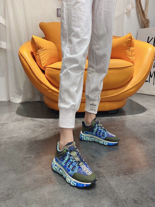 Versace Trigreca Black Royal Blue Purple - vstockx