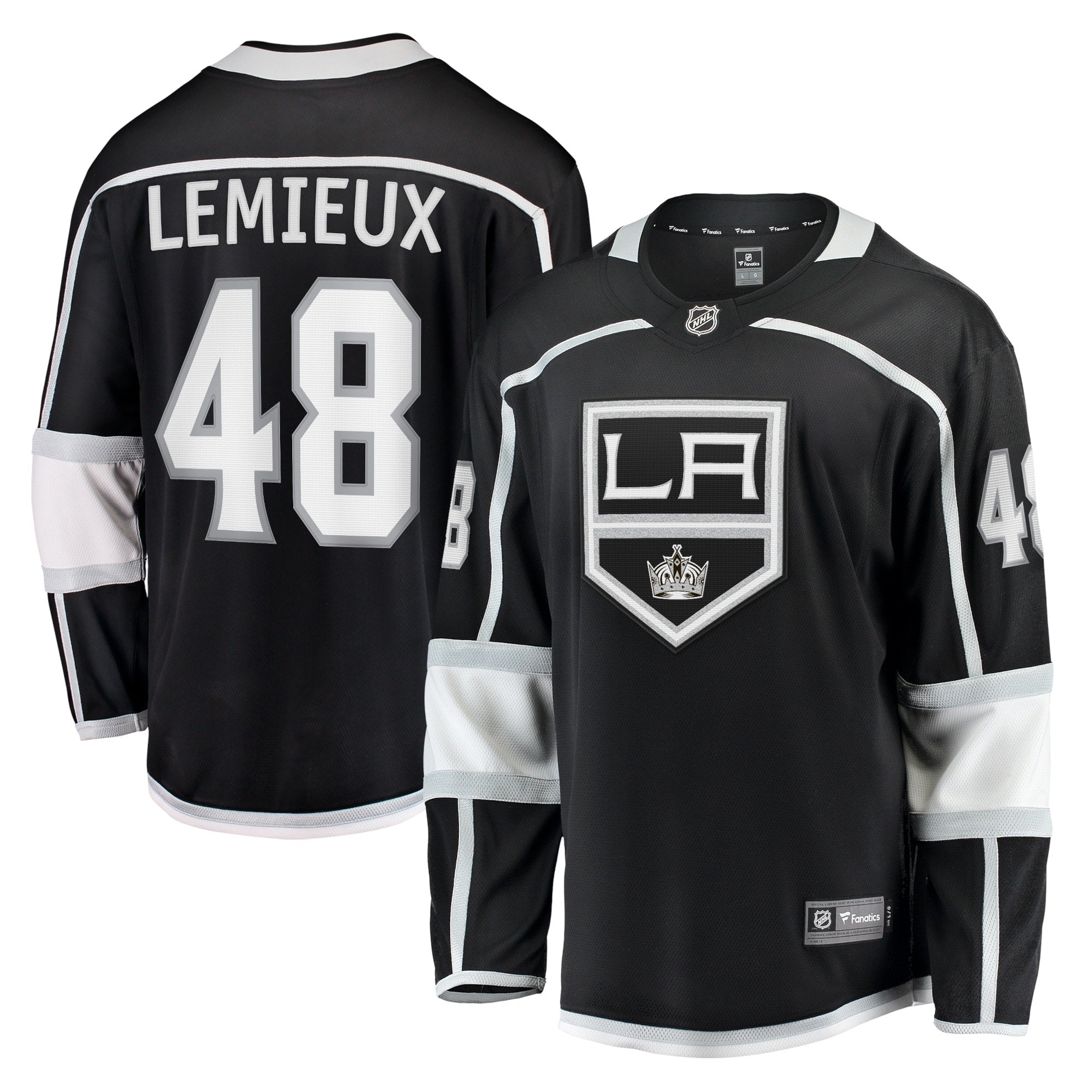 Men's Fanatics Branded Brendan Lemieux Black Los Angeles Kings Home Breakaway Player Jersey - vstockx