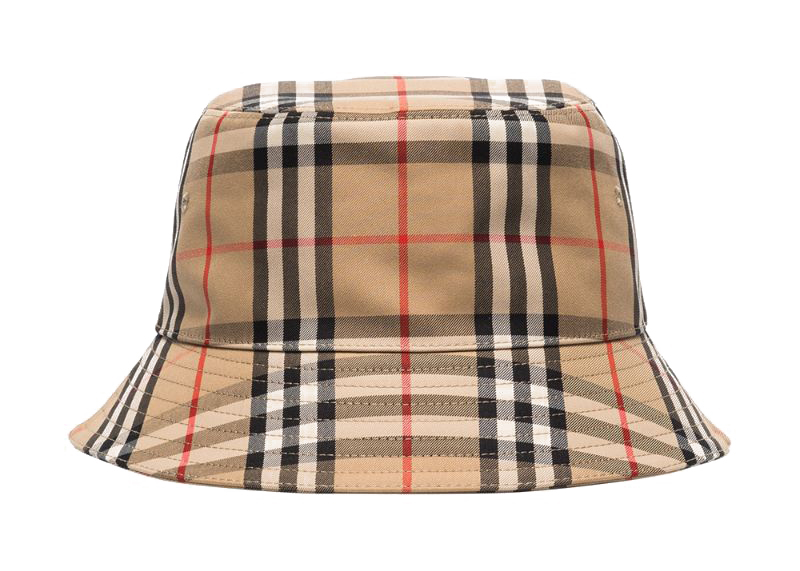 Burberry Vintage Check Bucket Hat Brown - vstockx
