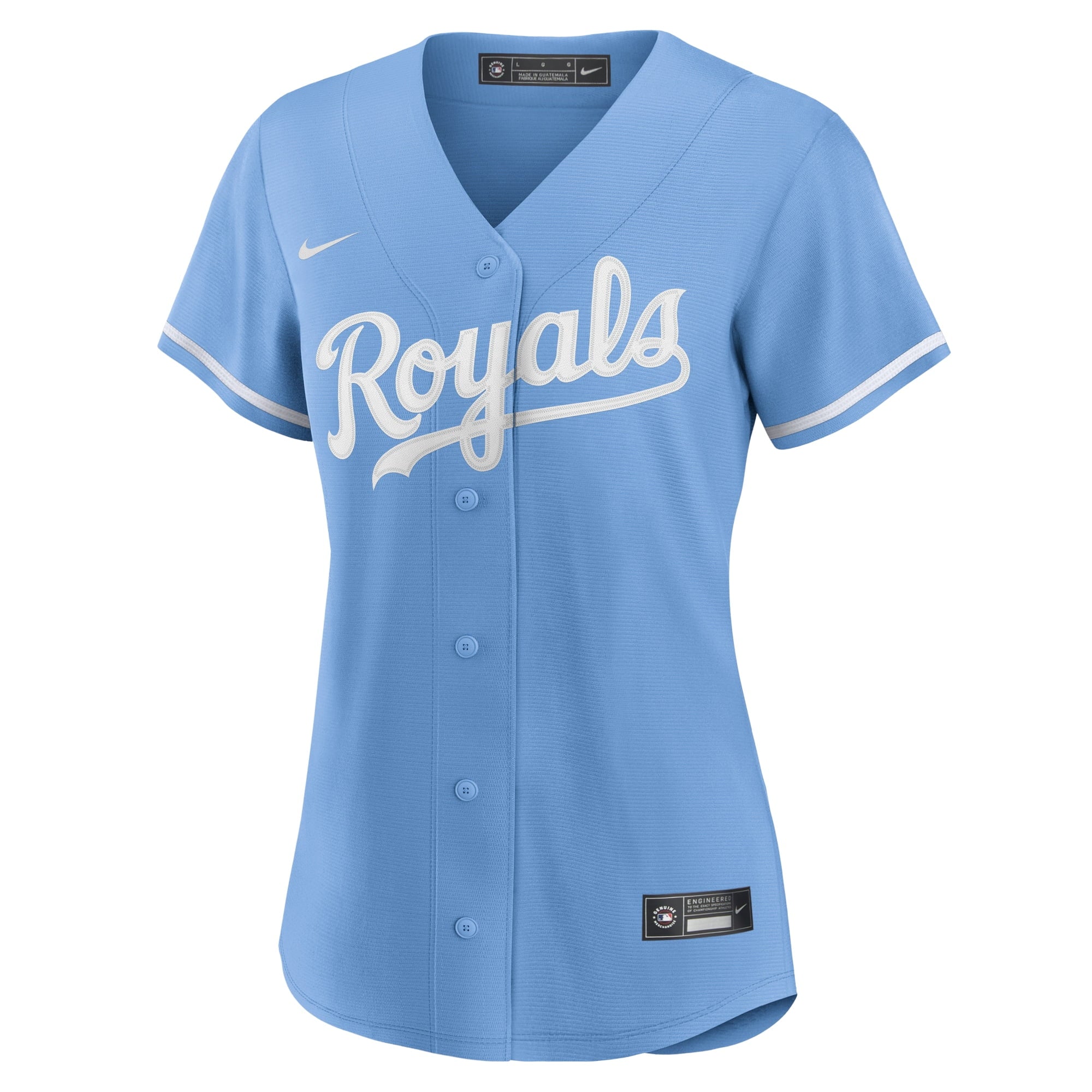 Women's Nike Light Blue Kansas City Royals Alternate Replica Team Logo Jersey - vstockx
