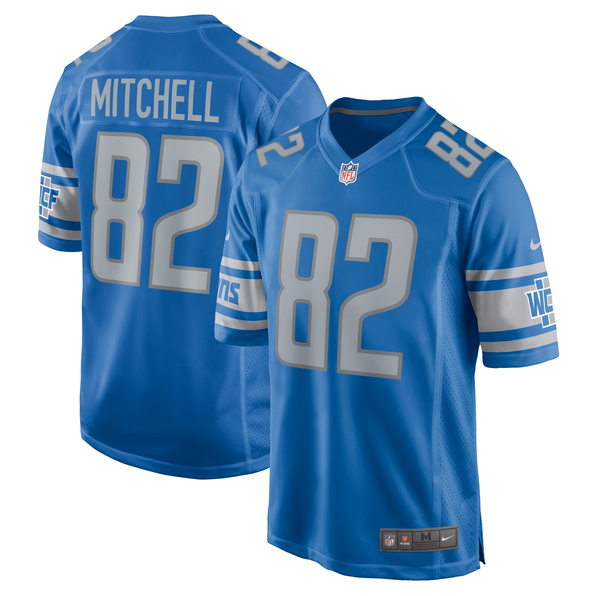 James Mitchell Detroit Lions Nike Player Game Jersey - Blue - vstockx