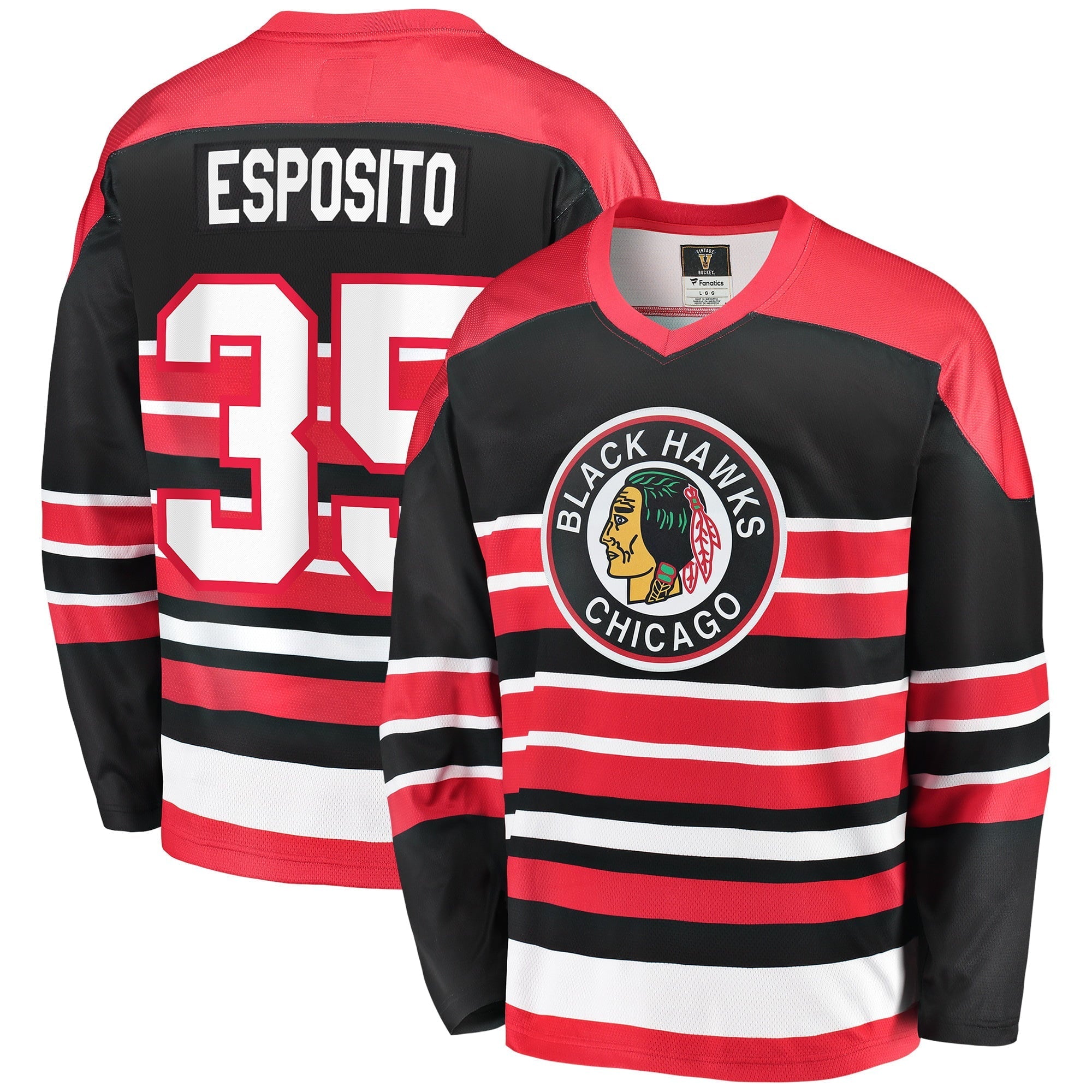 Men's Fanatics Branded Tony Esposito Red Chicago Blackhawks Premier Breakaway Retired Player Jersey - vstockx