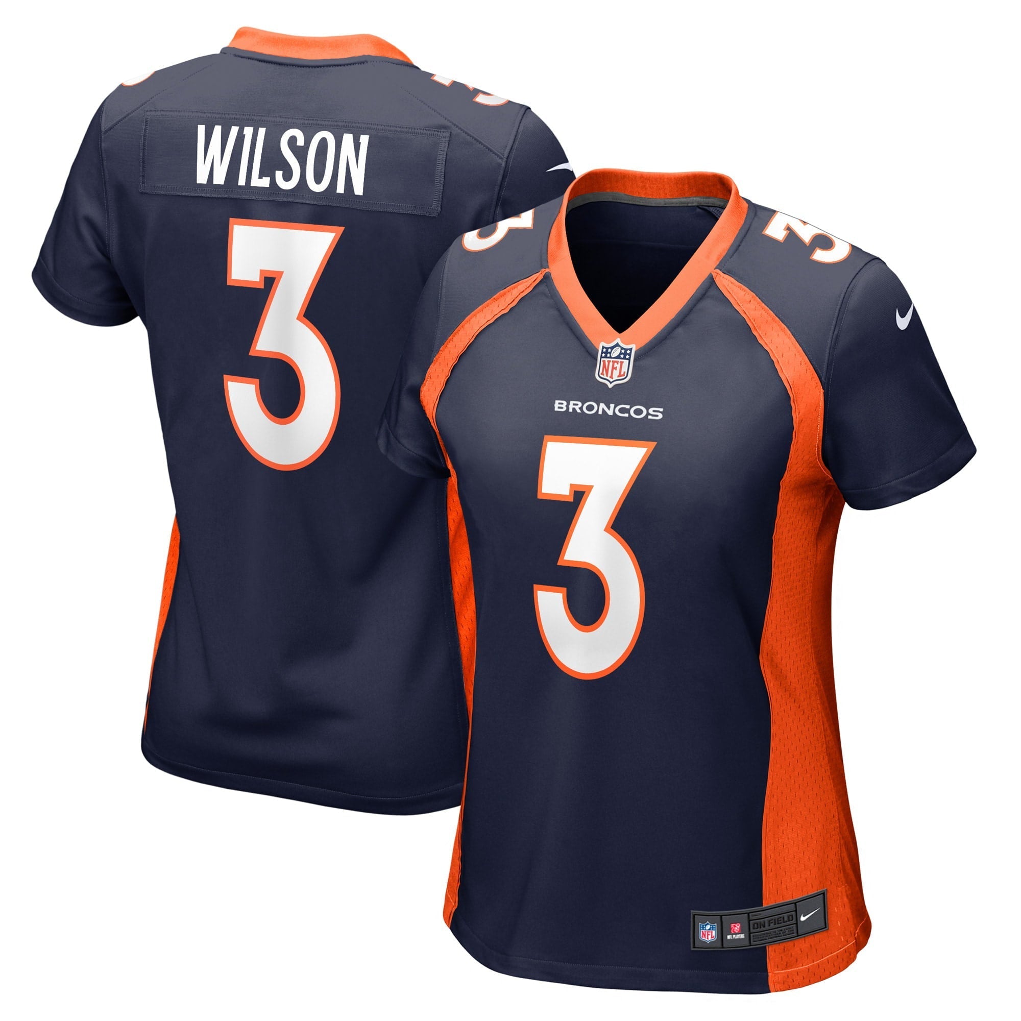 Women's Nike Russell Wilson Navy Denver Broncos Alternate Game Jersey - vstockx