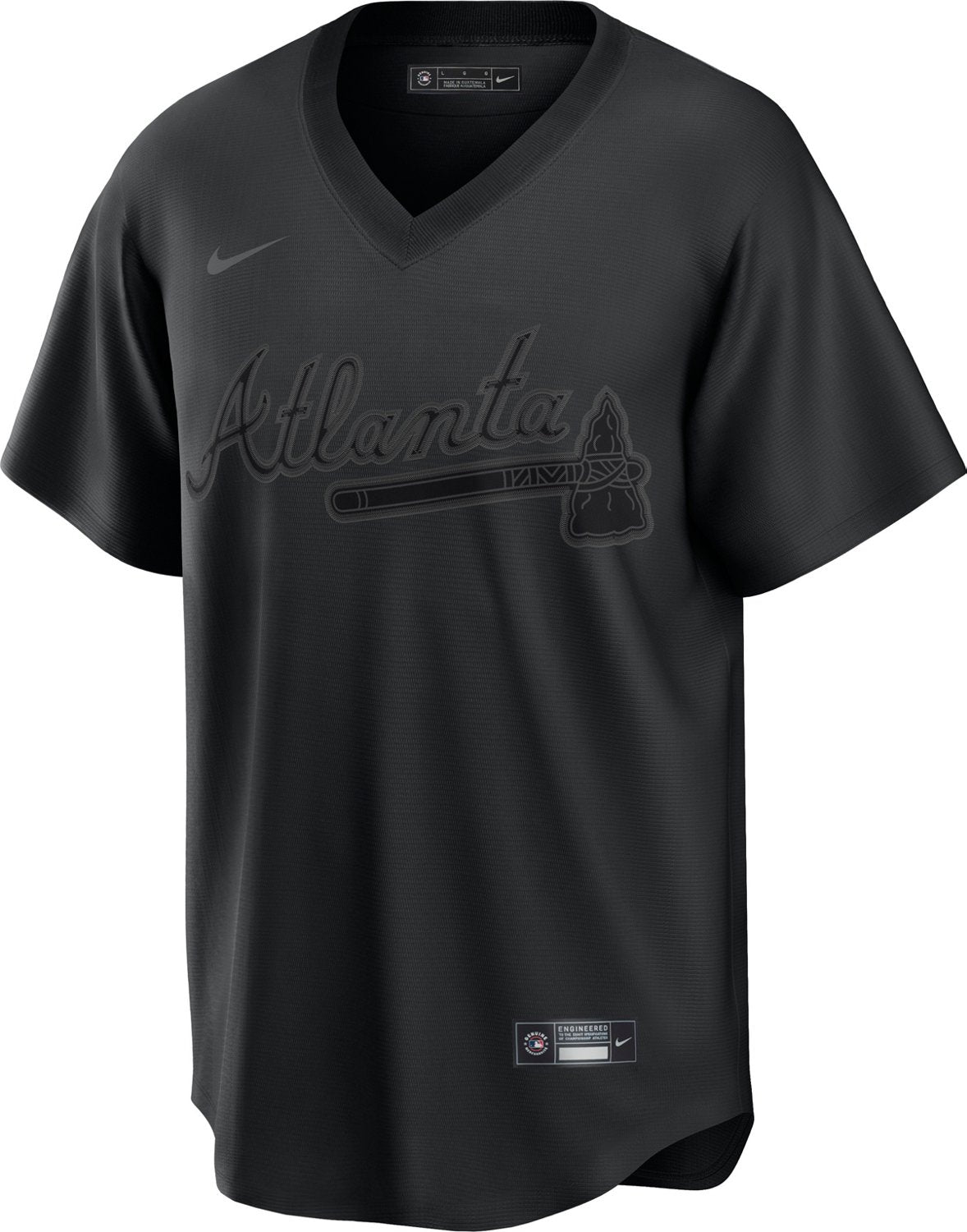 Nike Men's Atlanta Braves Pitch Black Replica Jersey - vstockx