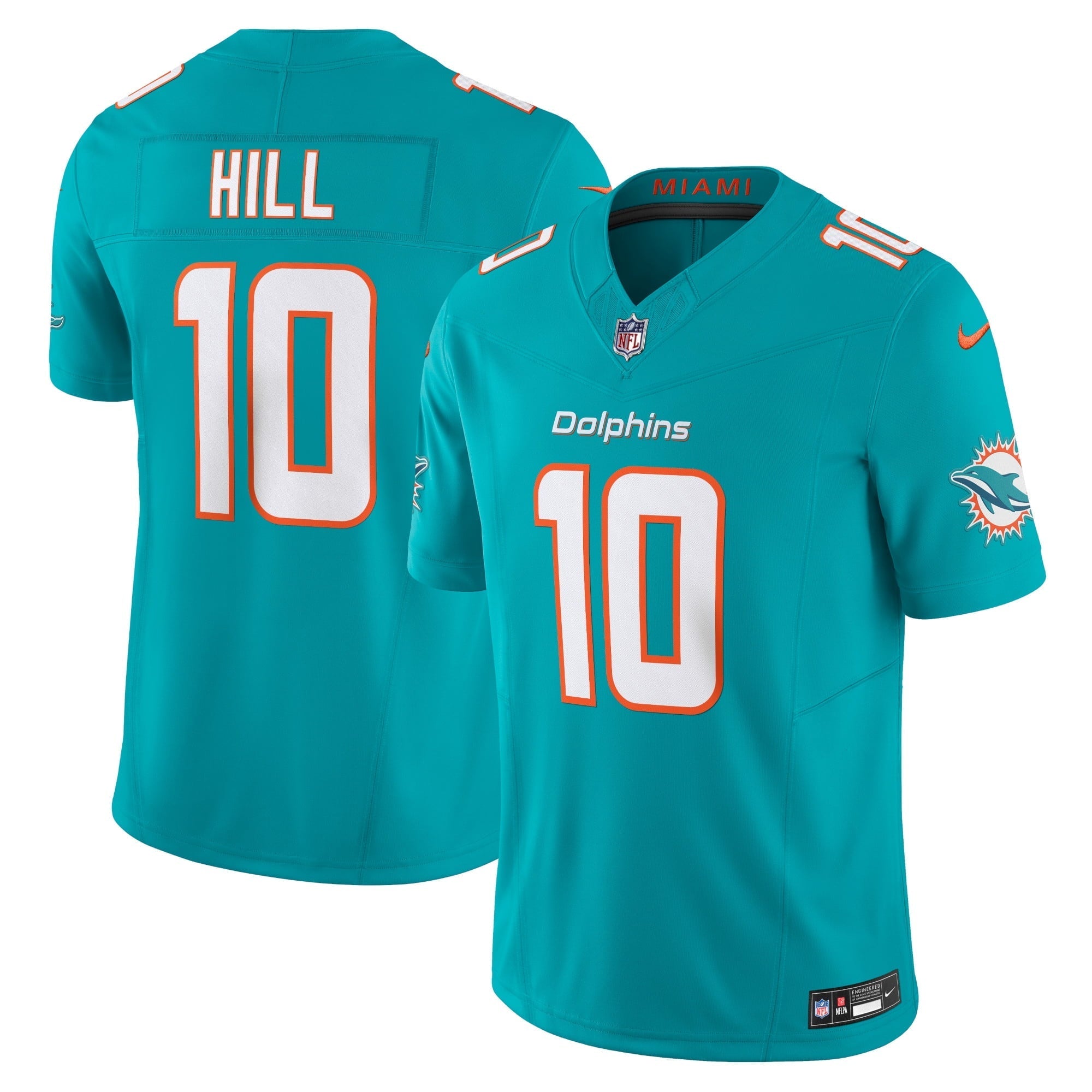 Men's Nike Tyreek Hill Aqua Miami Dolphins Vapor F.U.S.E. Limited Jersey - vstockx