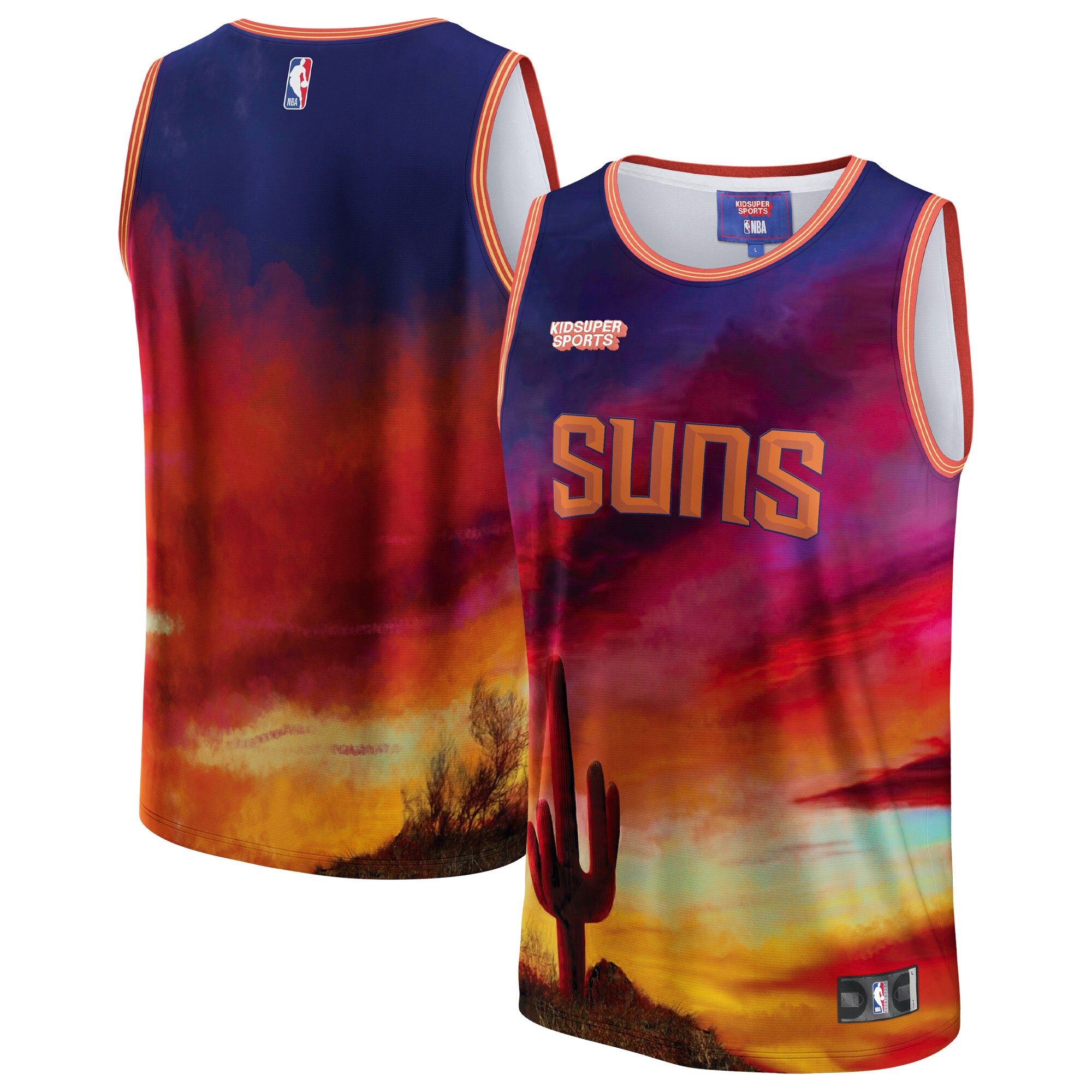 Phoenix Suns NBA & KidSuper Studios by Fanatics Unisex Hometown Jersey - Red - vstockx