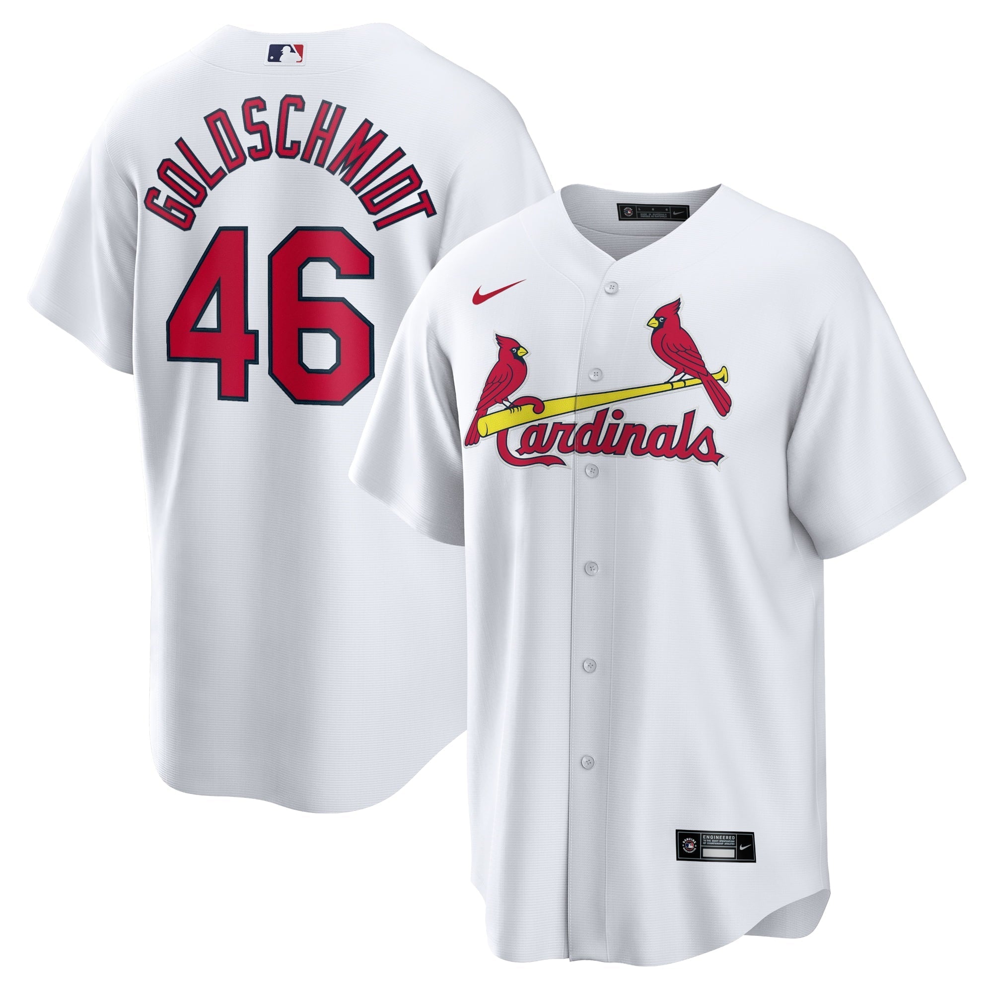 Men's Nike Paul Goldschmidt White St. Louis Cardinals Home Replica Player Name Jersey - vstockx