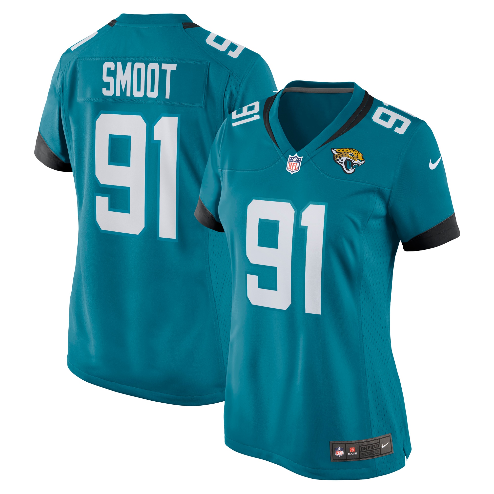 Dawuane Smoot Jacksonville Jaguars Nike Women's Game Jersey - Teal - vstockx
