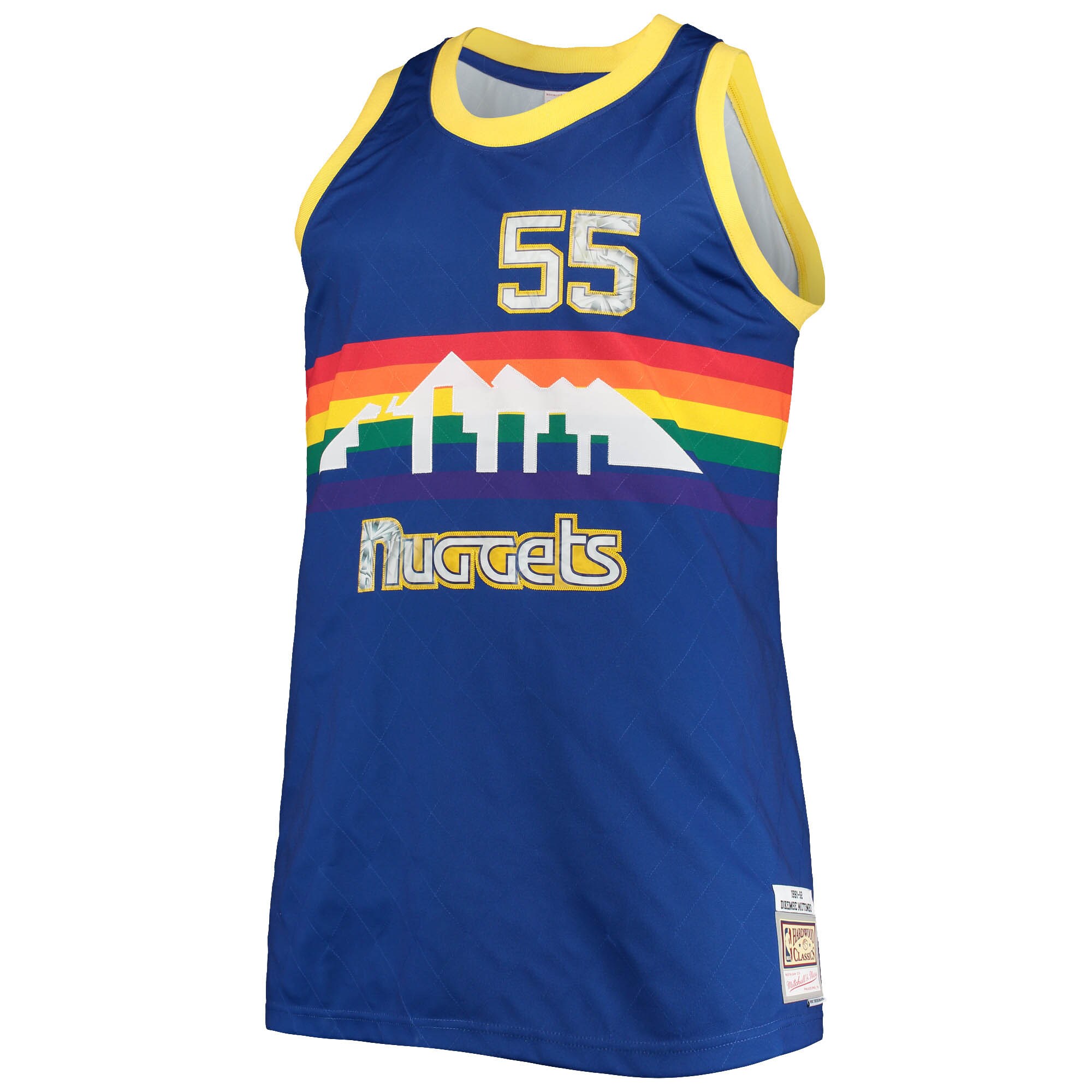 Dikembe Mutombo Denver Nuggets Mitchell & Ness Big & Tall 1991-92 NBA 75th Anniversary Diamond Swingman Jersey - Blue - vstockx