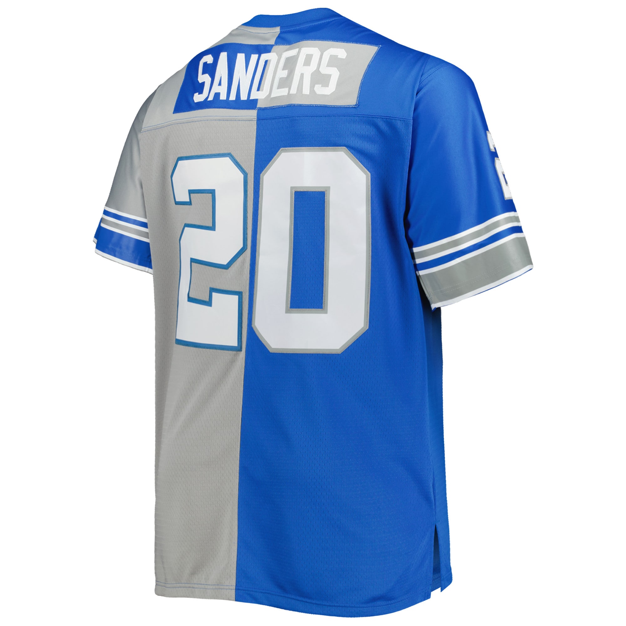 Barry Sanders Detroit Lions Mitchell & Ness Big & Tall Split Legacy Retired Player Replica Jersey - Blue/Silver - vstockx
