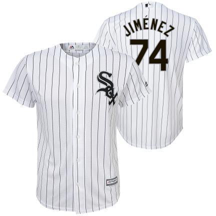 Youth Eloy Jimenez Chicago White Sox Majestic White Home Cool Base Replica Jersey - vstockx