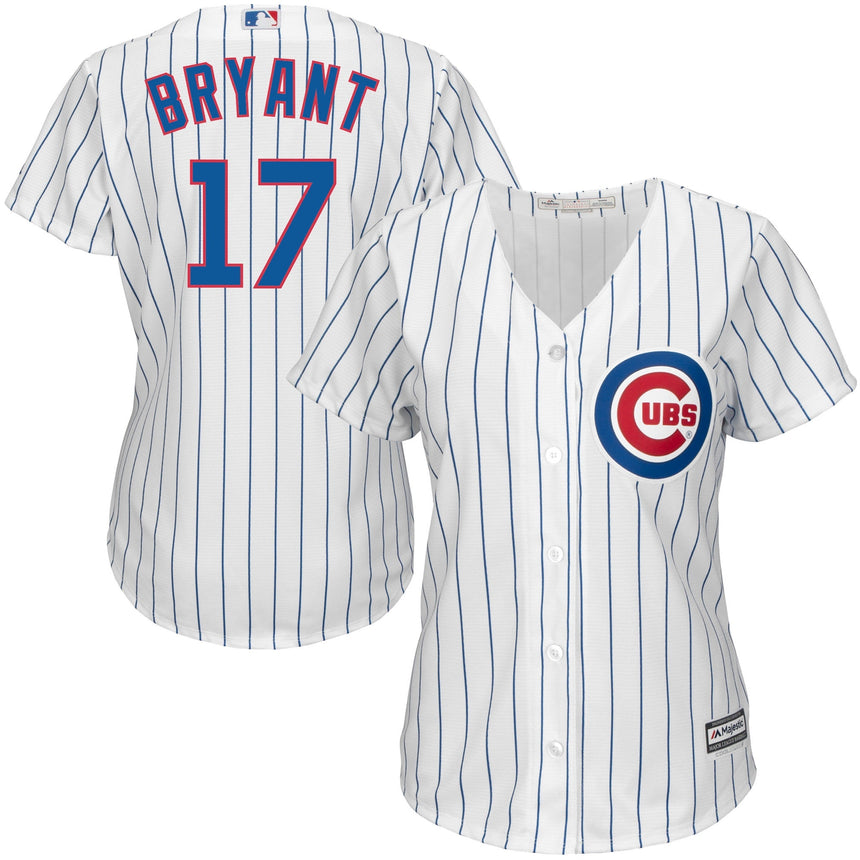 Women's Chicago Cubs Kris Bryant Majestic White Home Cool Base Player Jersey - vstockx