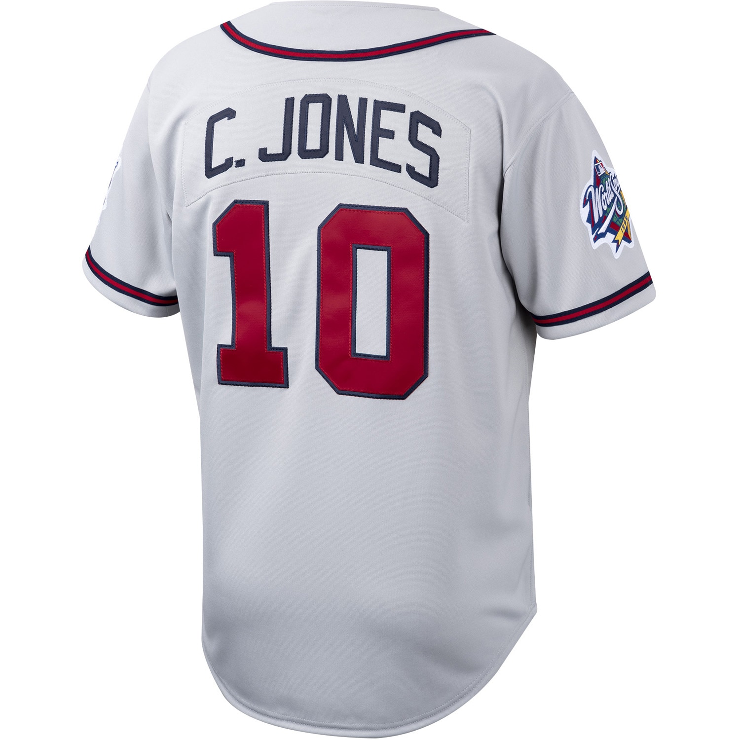 Chipper Jones Atlanta Braves Mitchell & Ness Cooperstown Collection Authentic Jersey - Gray - vstockx