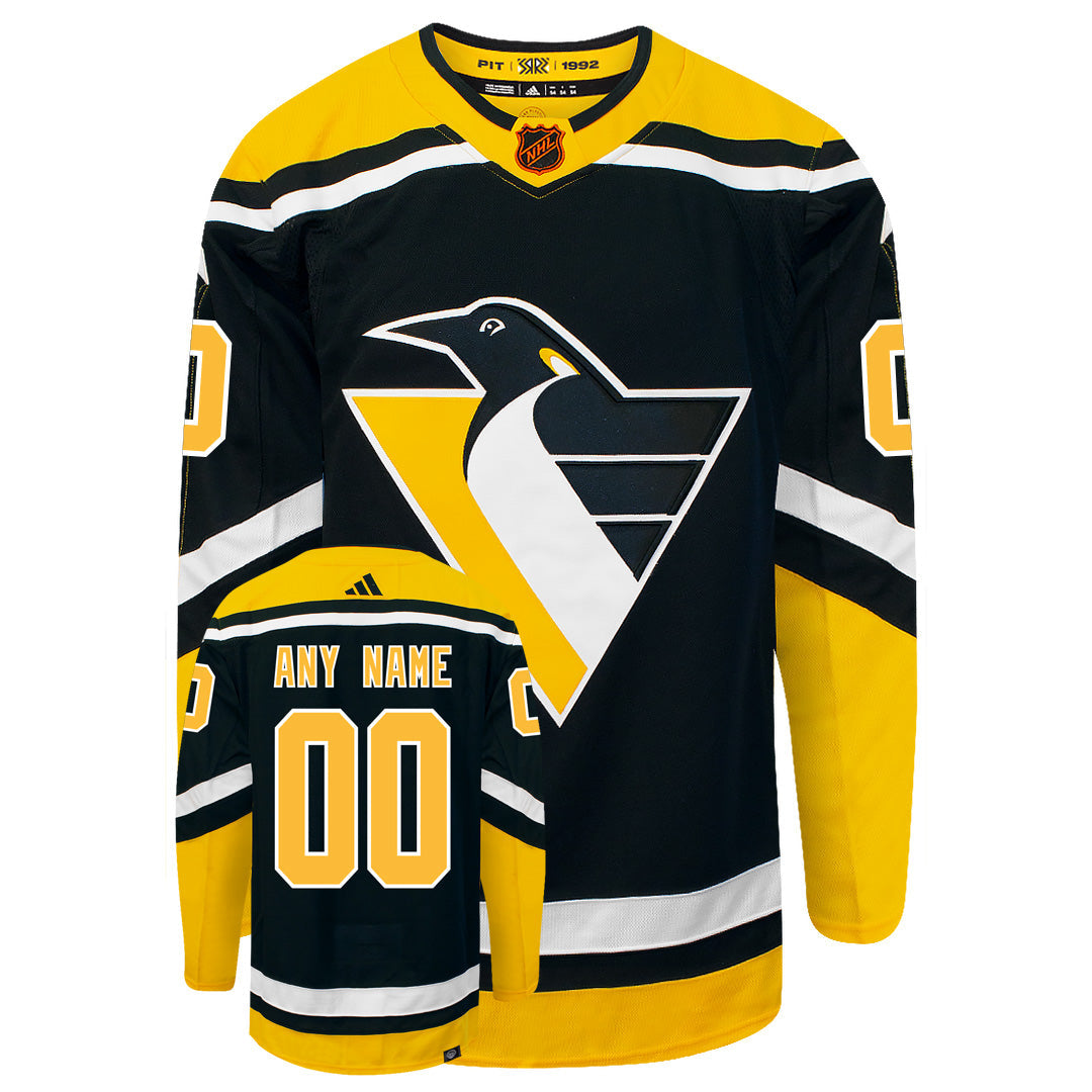 Customizable Pittsburgh Penguins Adidas 2022 Primegreen Reverse Retro Authentic NHL Hockey Jersey - vstockx