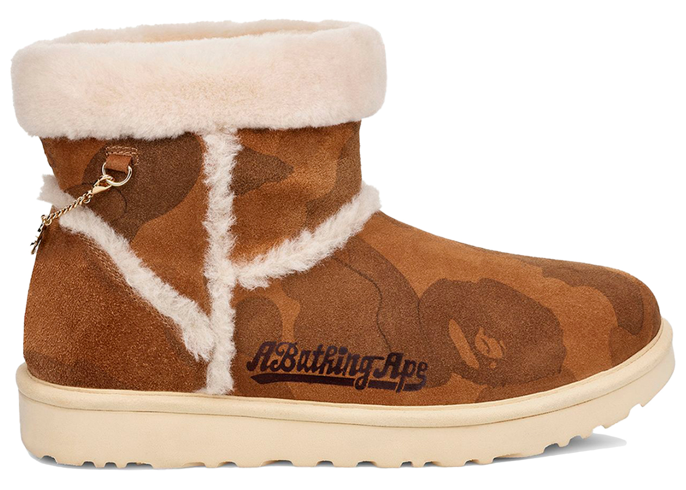 UGG Classic Mini Boot A Bathing Ape Chestnut - vstockx