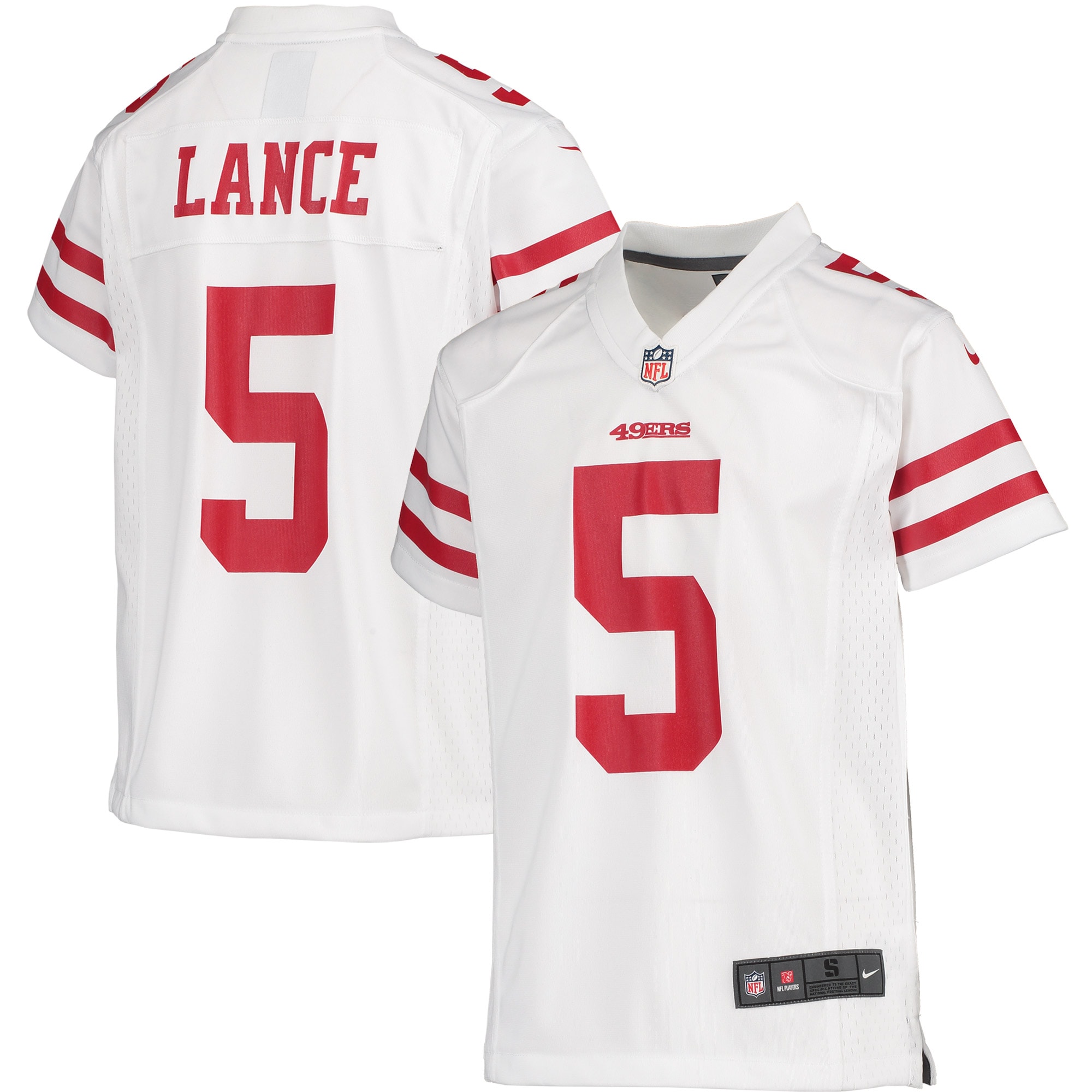 Trey Lance San Francisco 49ers Nike Youth Player Game Jersey - White - vstockx