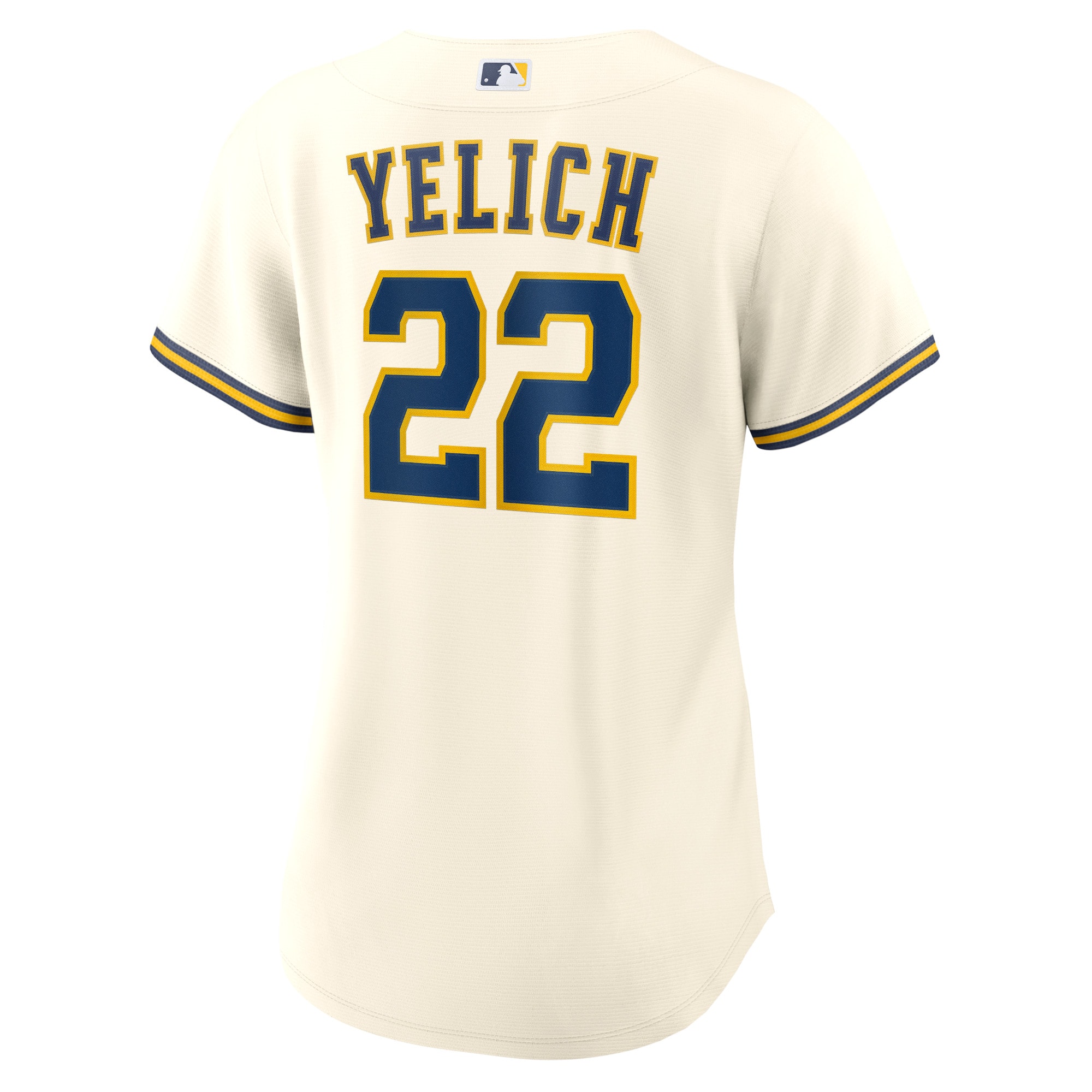 Christian Yelich Milwaukee Brewers Nike Women's Home Replica Player Jersey - Cream - vstockx