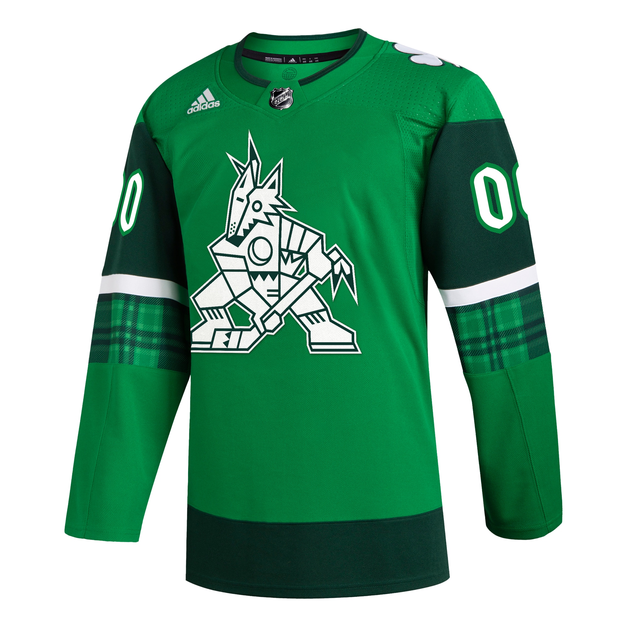 Arizona Coyotes adidas St. Patrick's Day Authentic Custom Jersey - Kelly Green - vstockx