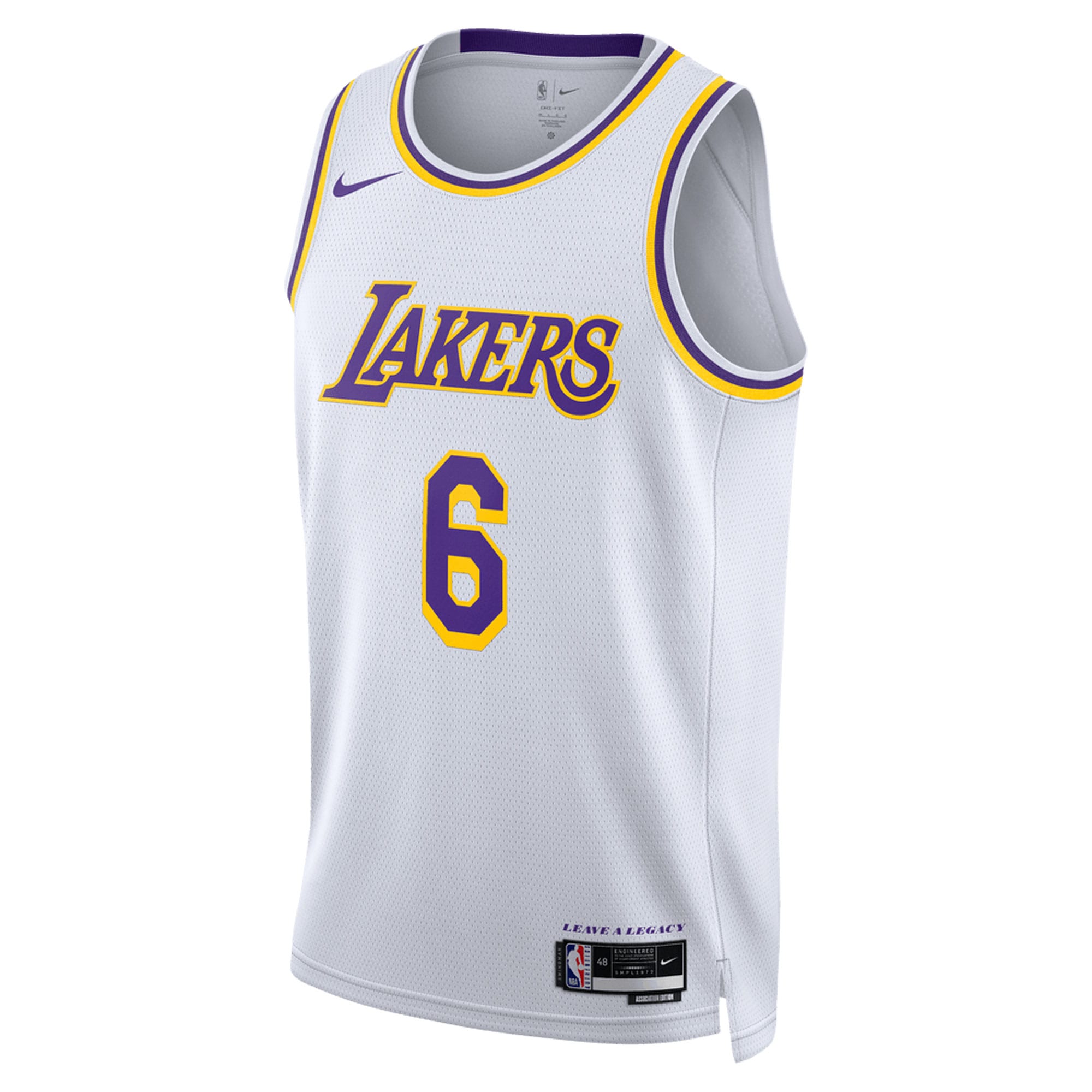 LeBron James Los Angeles Lakers Nike Unisex Swingman Jersey - Association Edition - White - vstockx