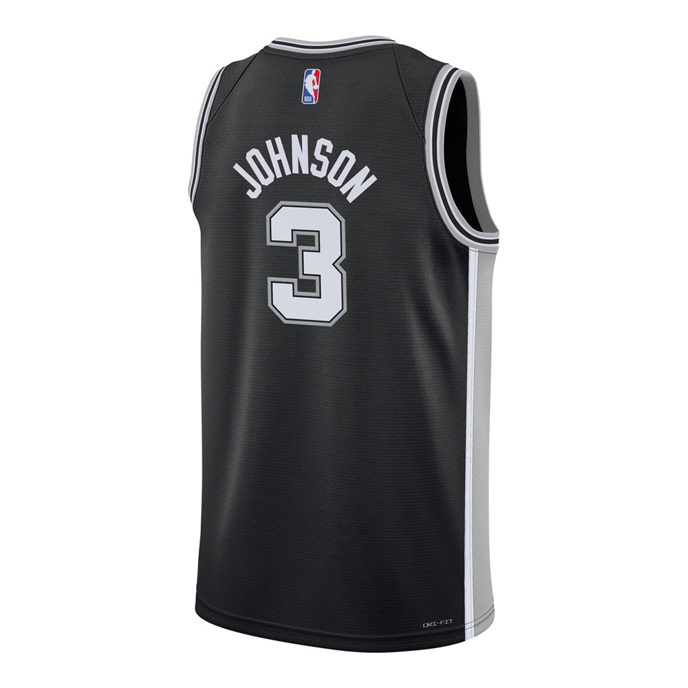 Youth San Antonio Spurs Keldon Johnson Icon Edition Jersey - Black - vstockx