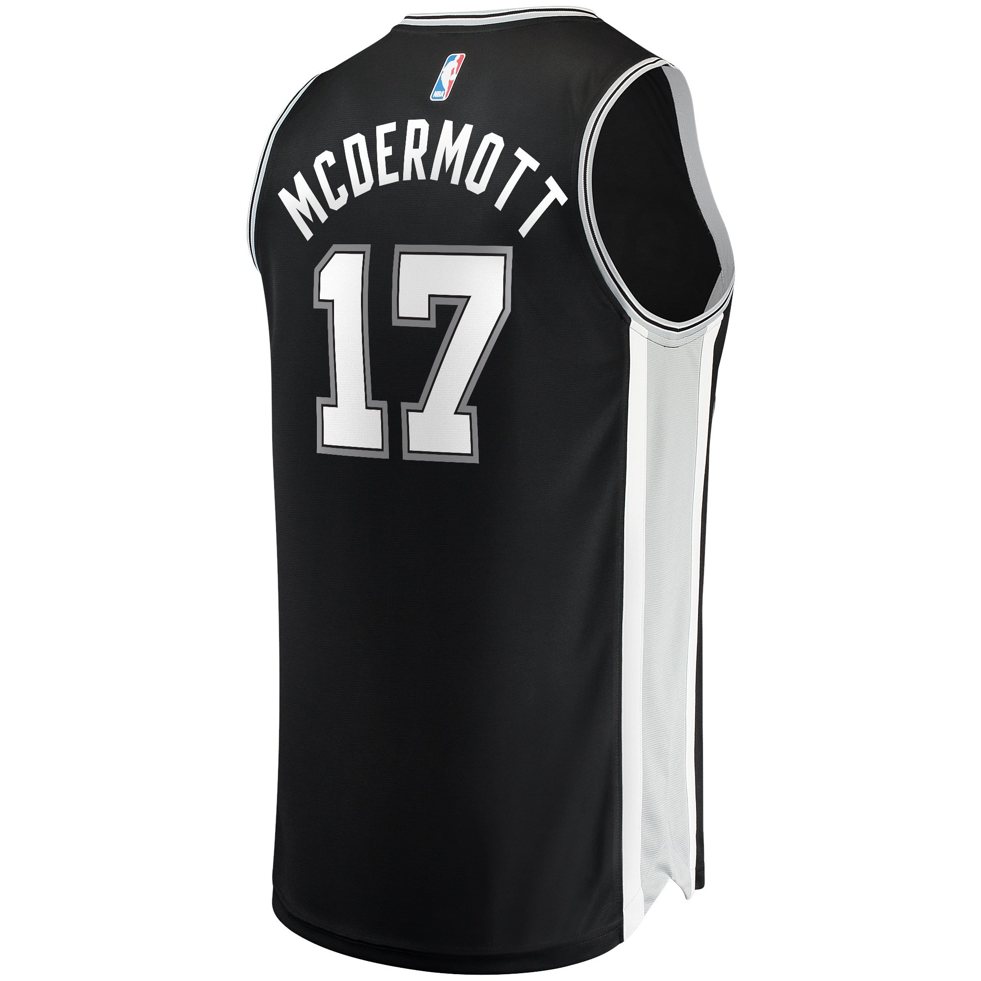 Men's Fanatics Branded Doug McDermott Black San Antonio Spurs 2021/22 Fast Break Replica Jersey - Icon Edition - vstockx