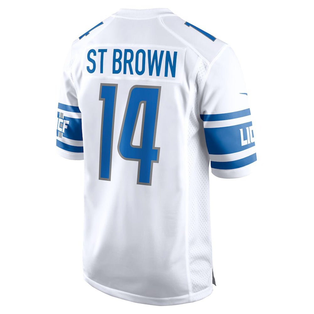Youth Detroit Lions Amon-Ra St. Brown Game Jersey - White - vstockx